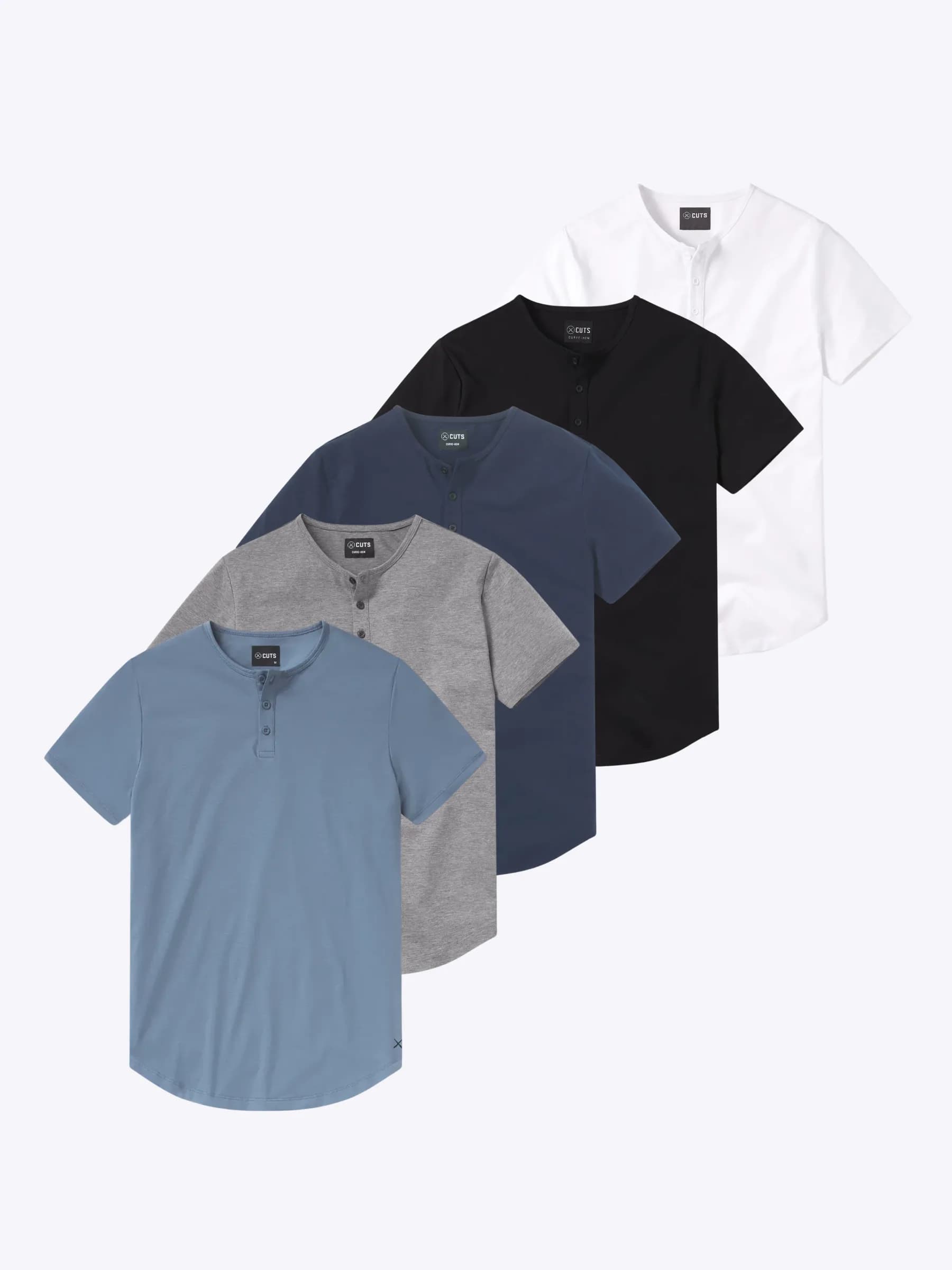 Henley Tee 5-Pack