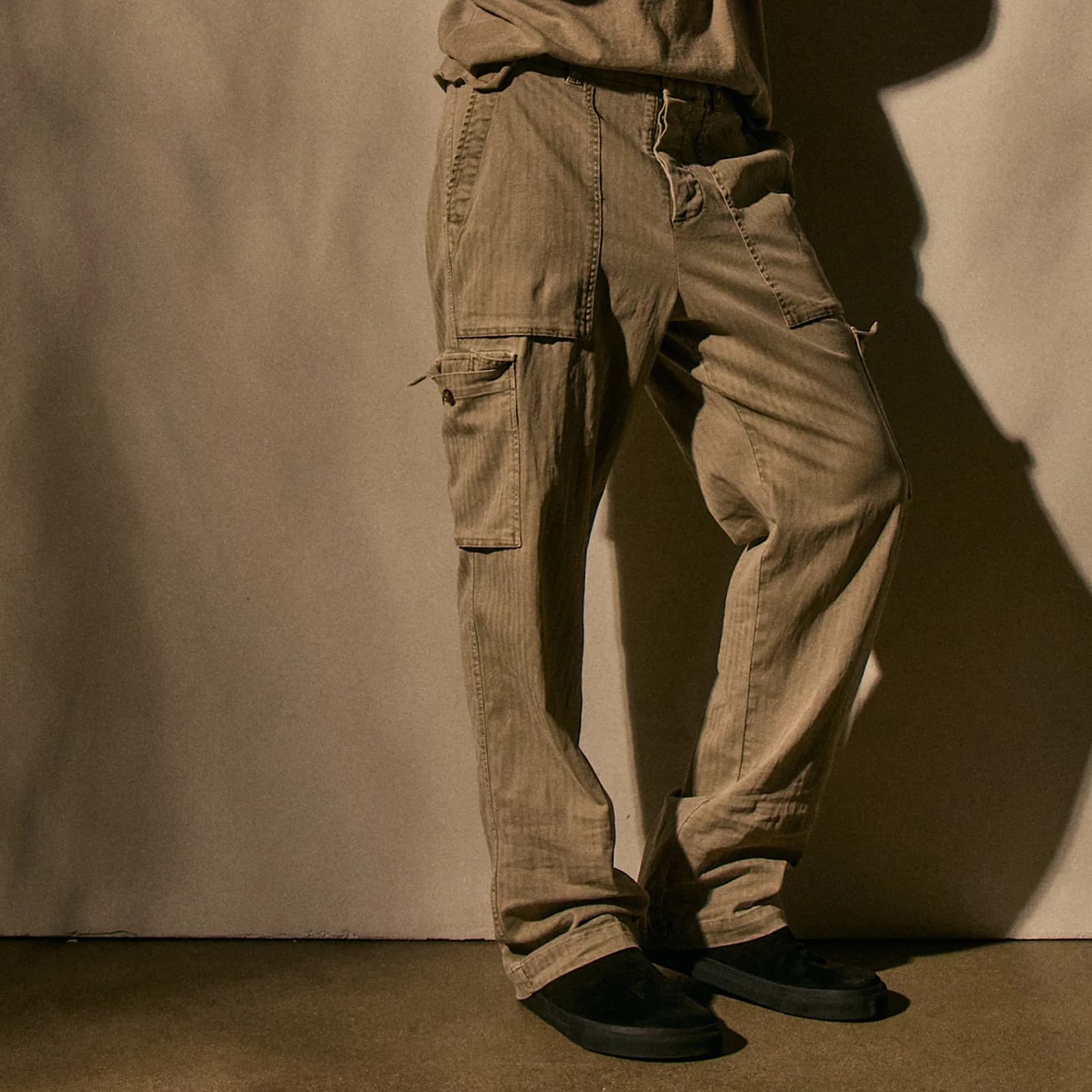 Stretch Herringbone Utility Pant