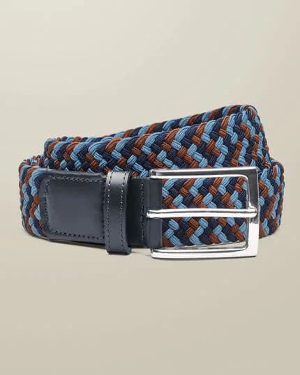 Details About Product: Casual Stretch Belt - Navy Multi