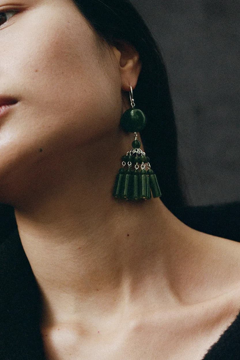 Jade Flamenco Earrings