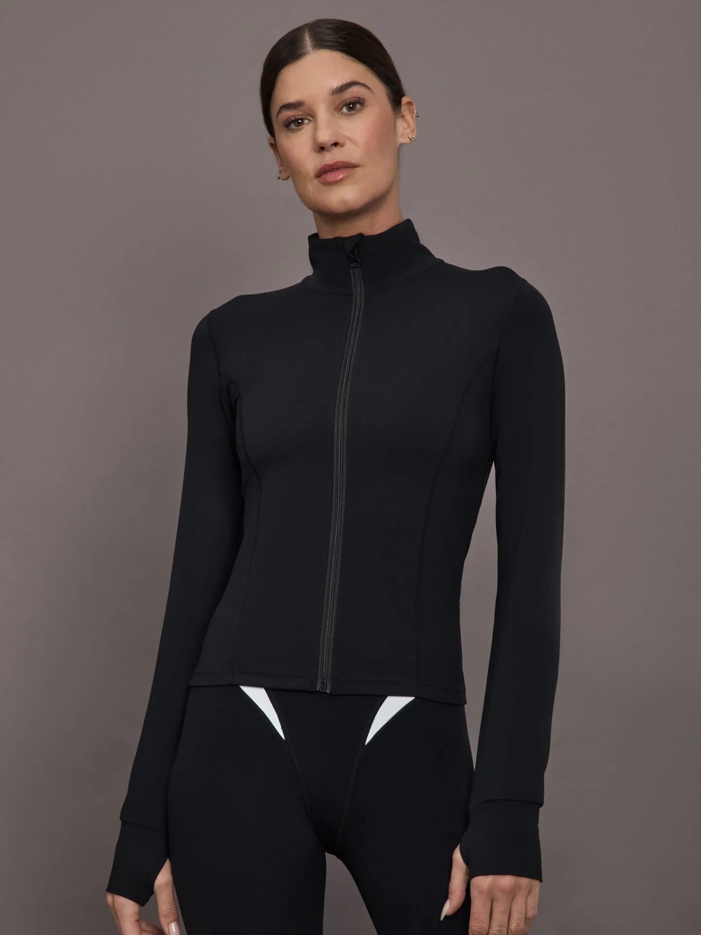 Full Zip Active Jacket in Melt - Black