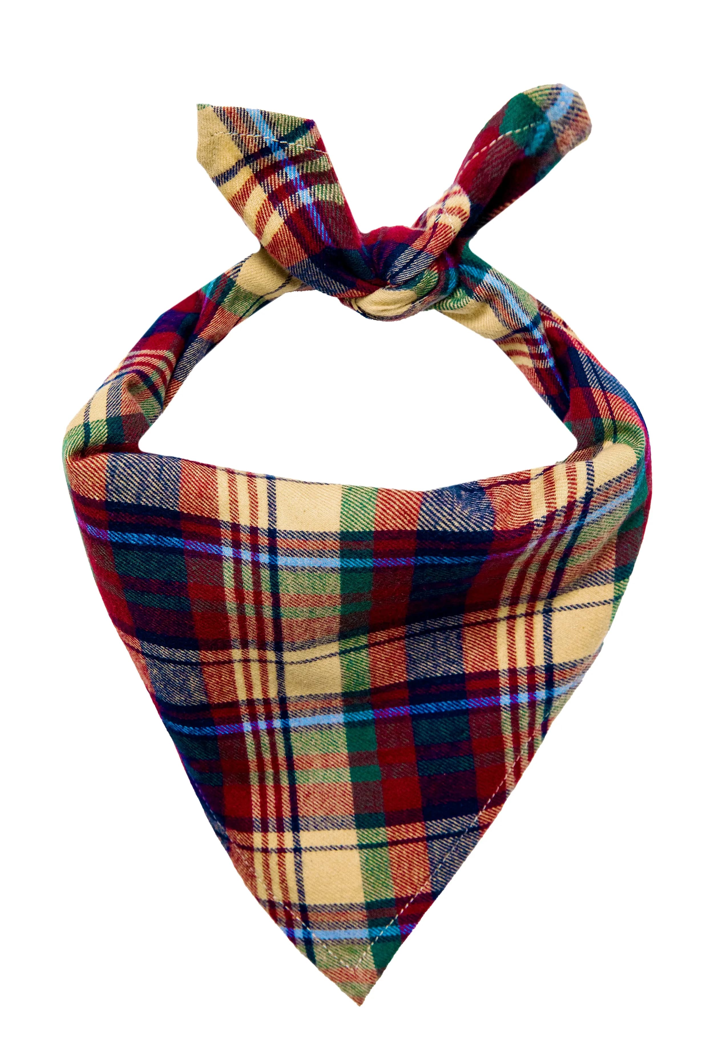 Cinnamon Flannel Dog Bandana