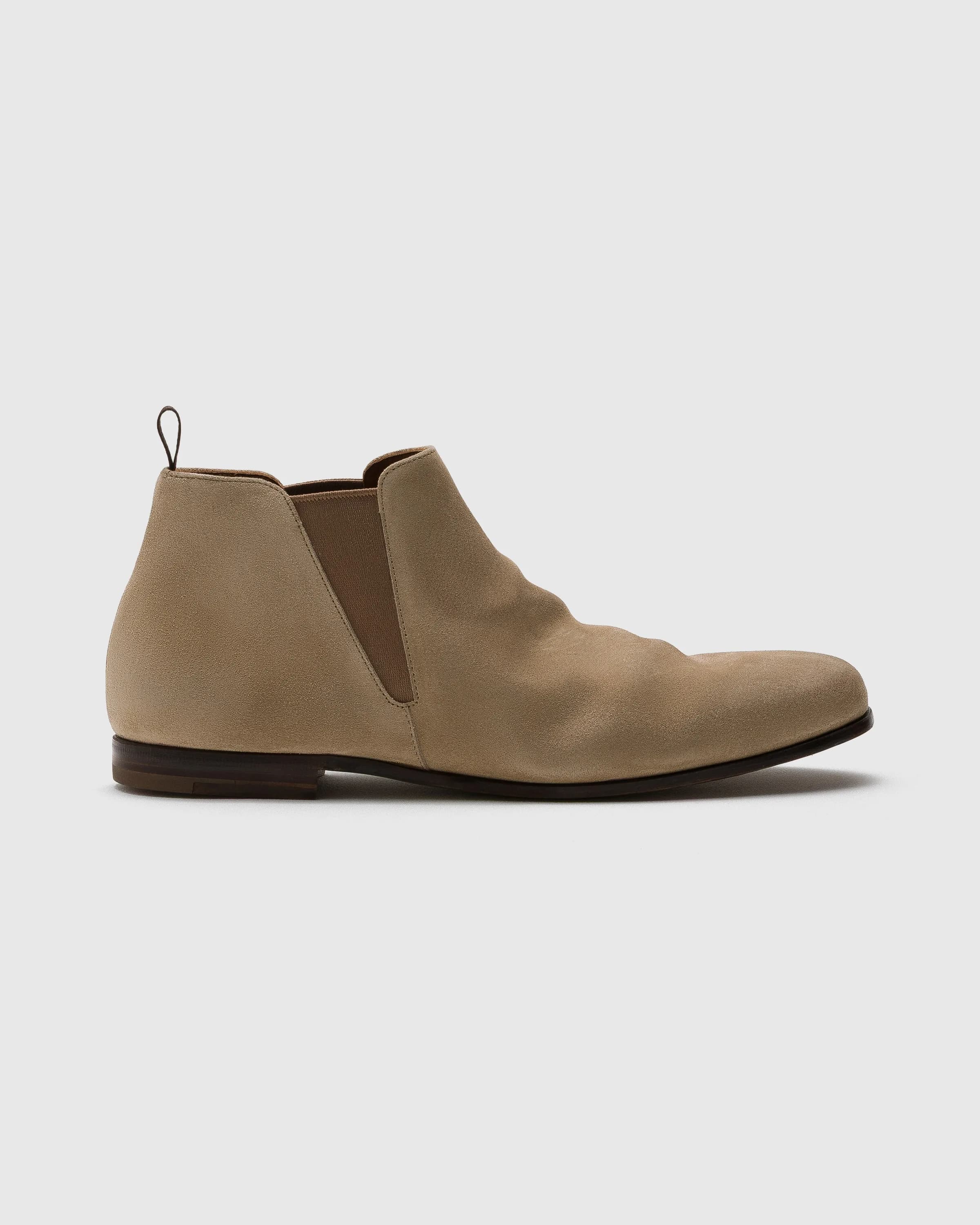 Antiqued Suede Chelsea Boot