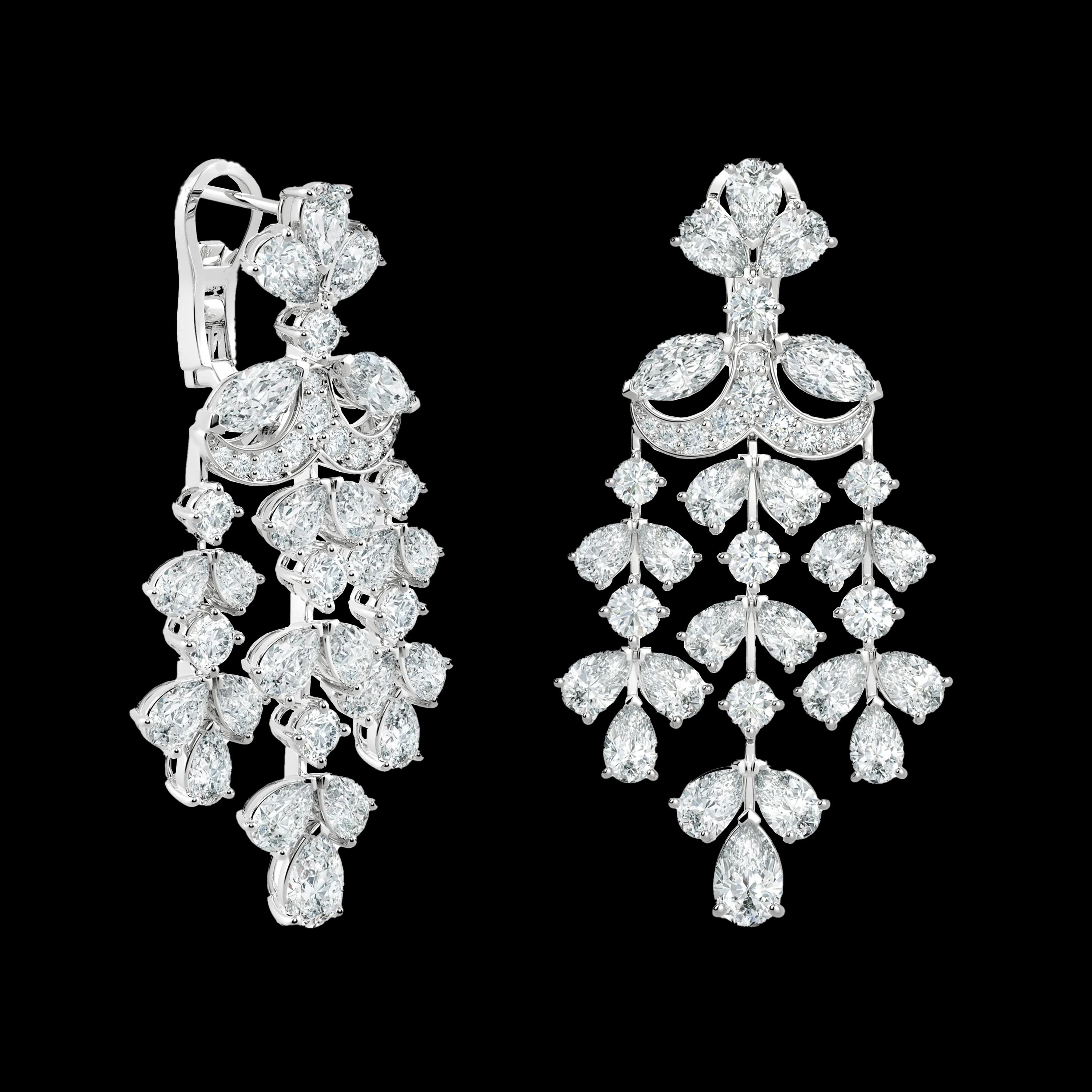 Ellesmere Treasure Earrings in White Gold