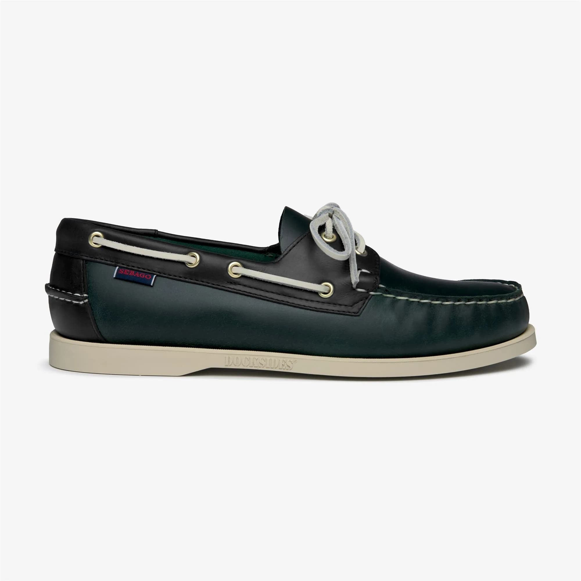 DOCKSIDES PORTLAND WAXED - Mocassin - GREEN FOREST-BLUE NAVY