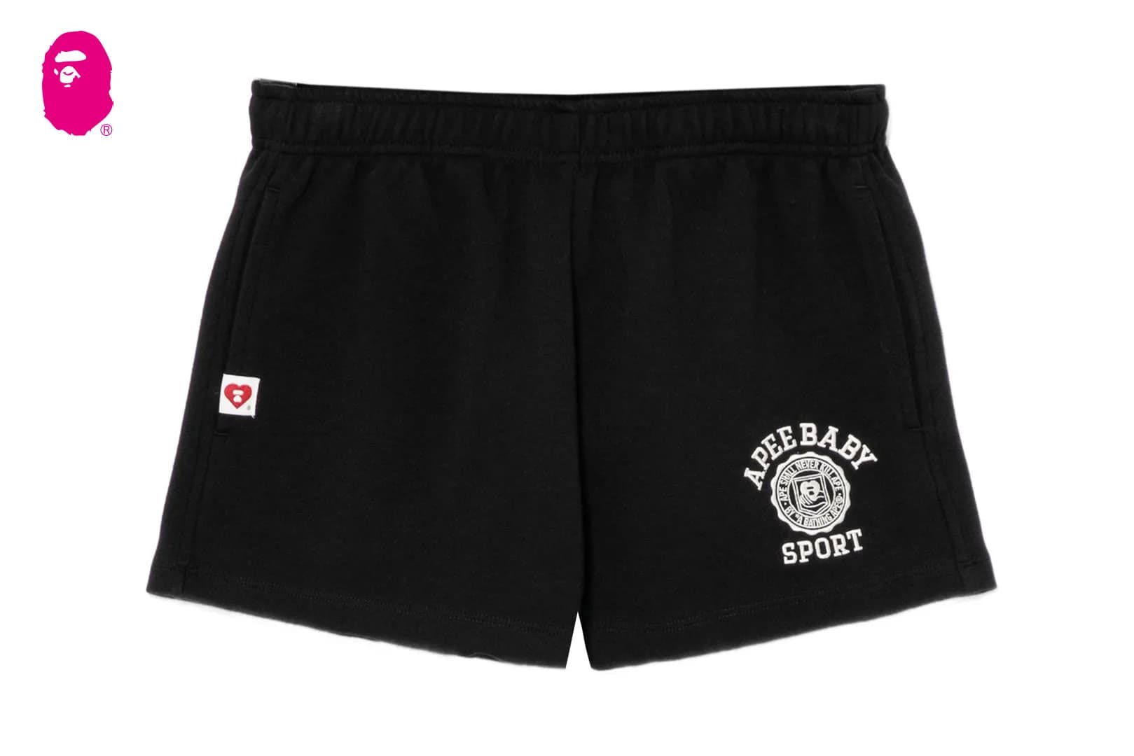 COLLEGE EMBROIDERY SWEAT SHORTS