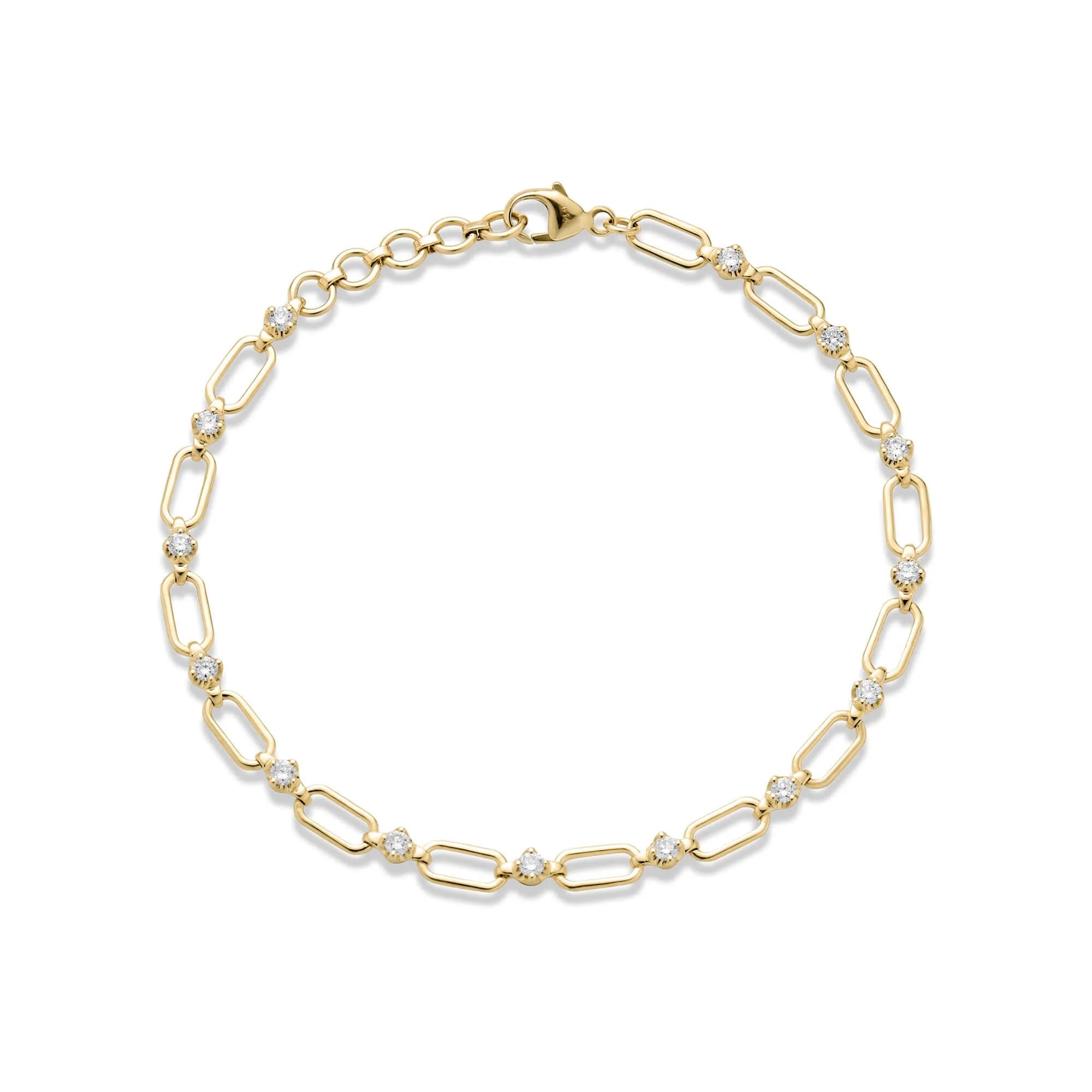 Open Link Diamond Bracelet