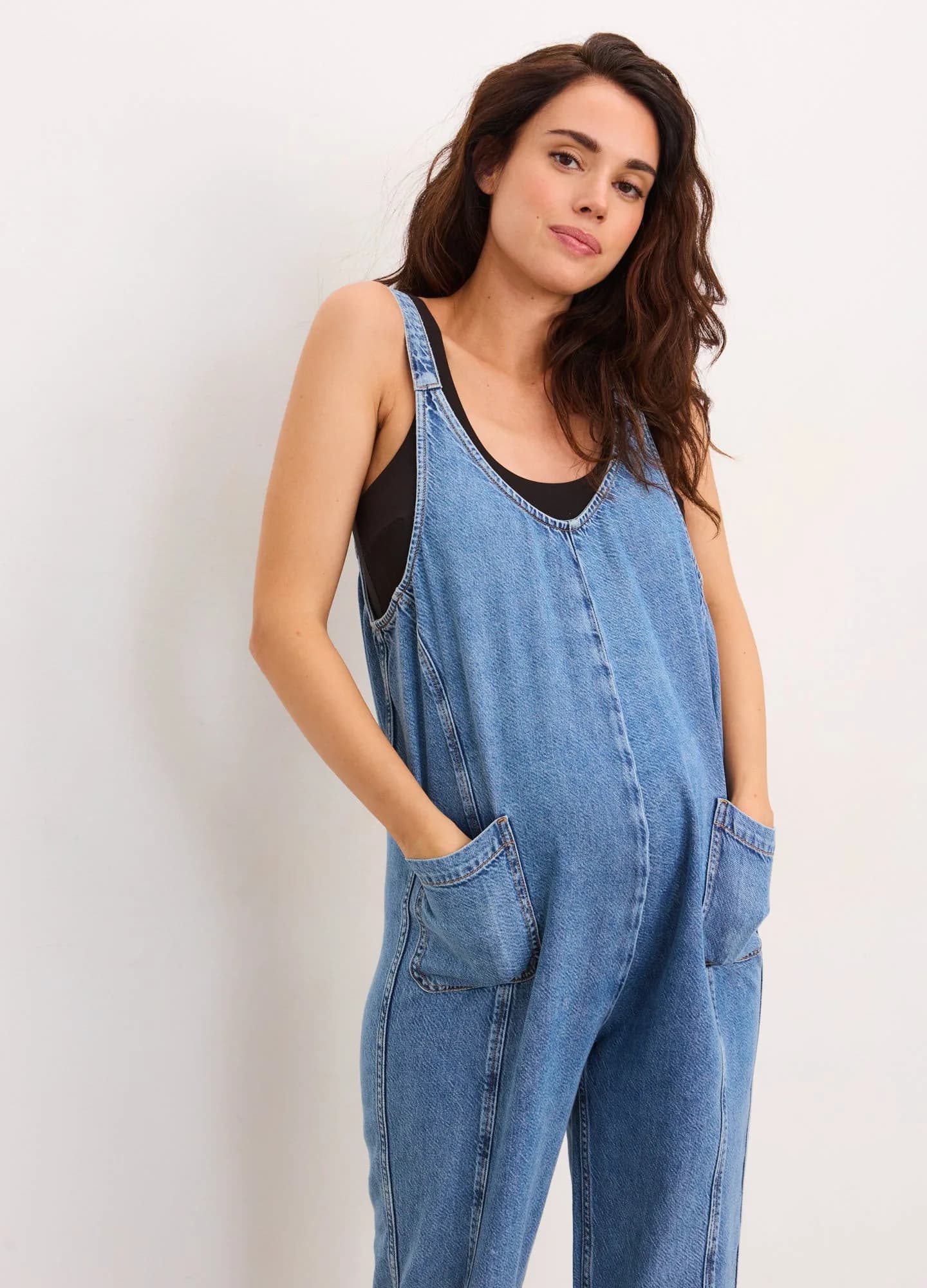The Drapey Denim Nora Jumpsuit