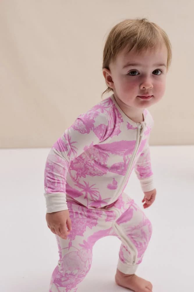 Clever Zip Sleepsuit Loxodonta Pink