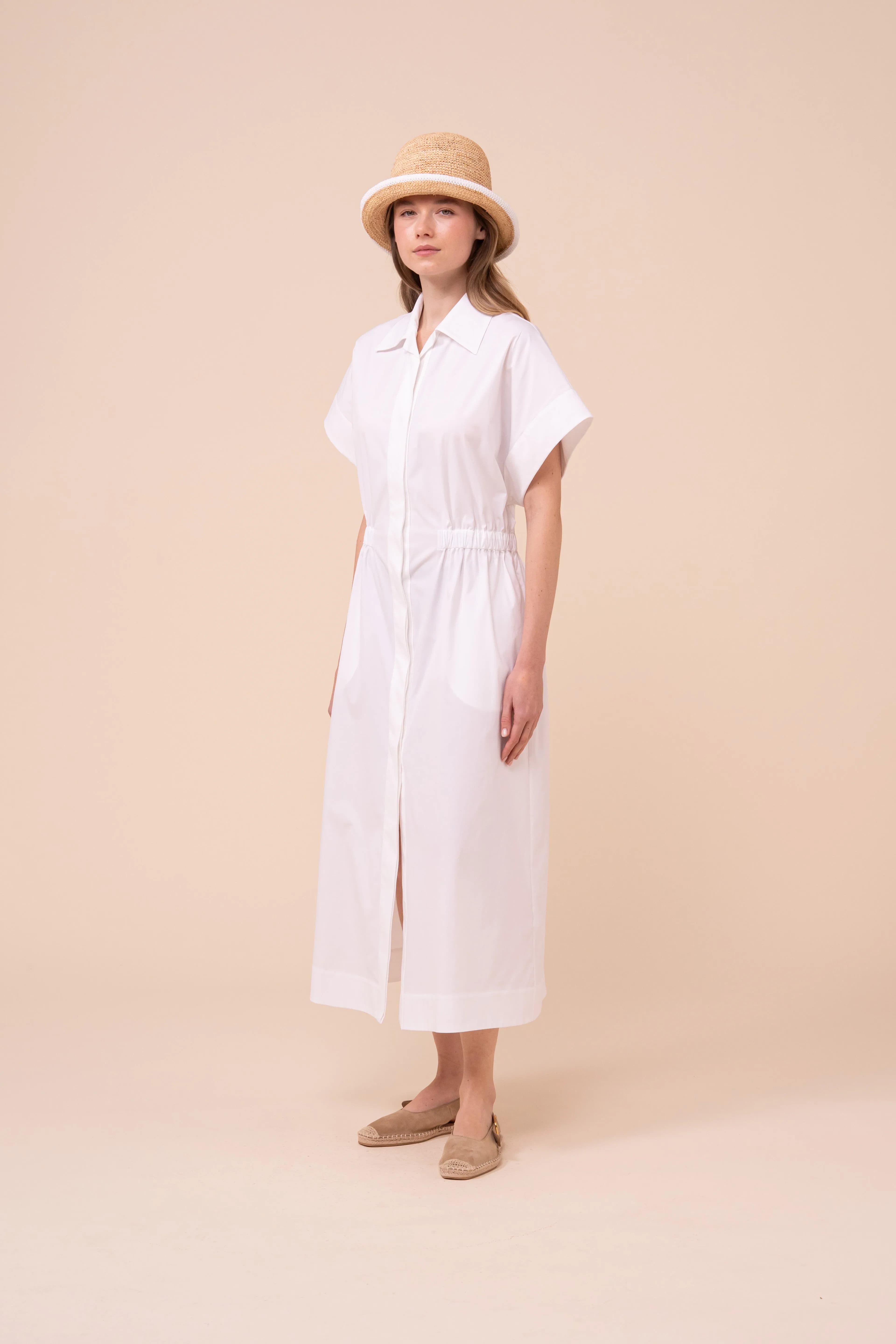 Soler Cotton Popeline Long Dress