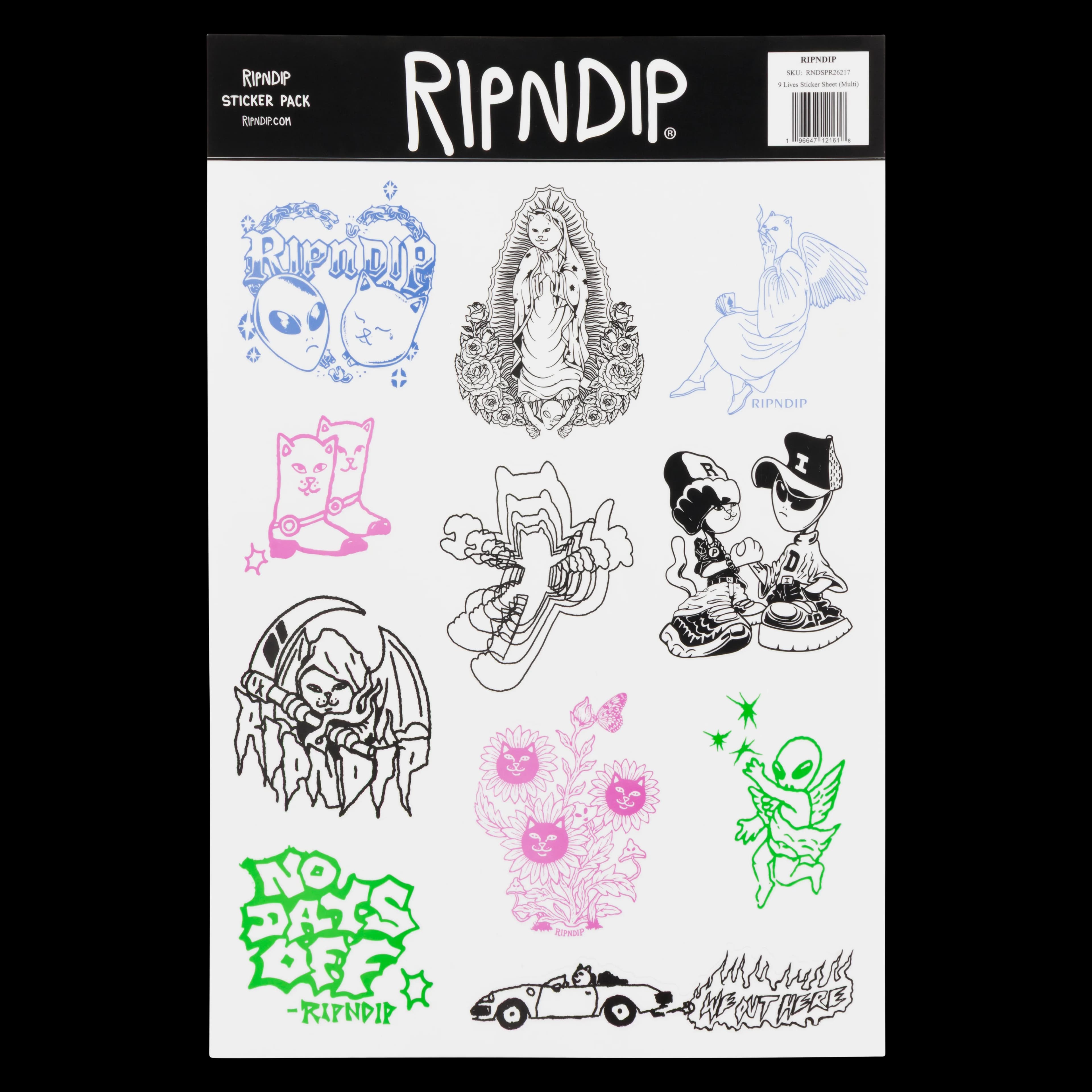 9 Lives Sticker Sheet