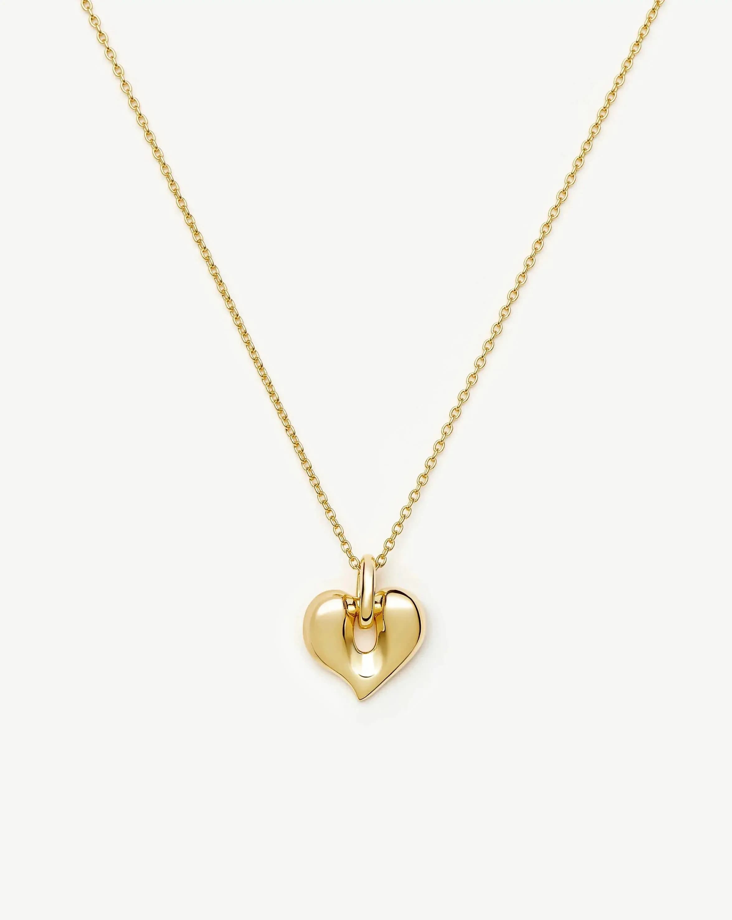 Molten Heart Pendant Necklace | 18ct Gold Plated