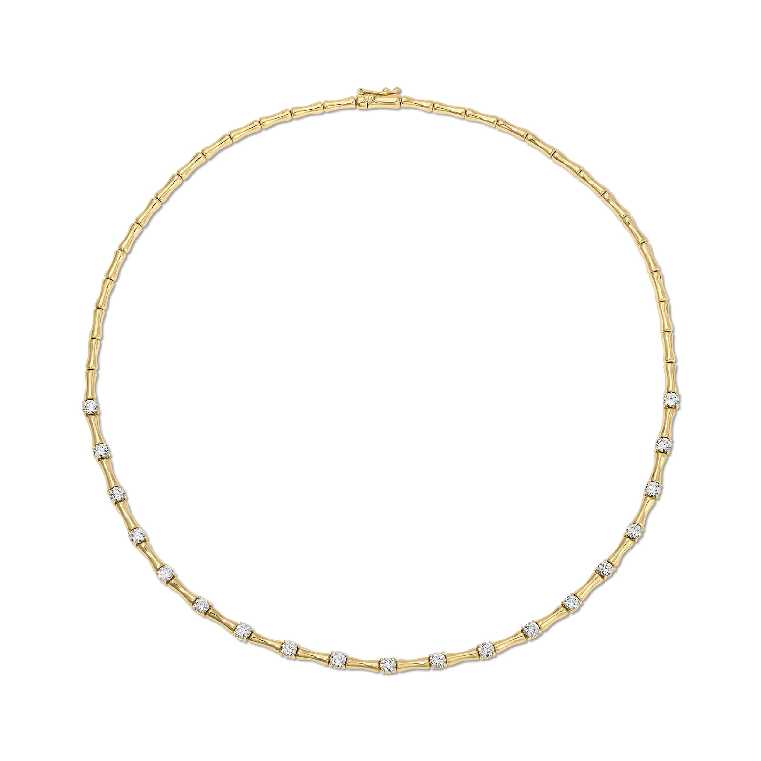 Bamboo Choker with Round Diamonds