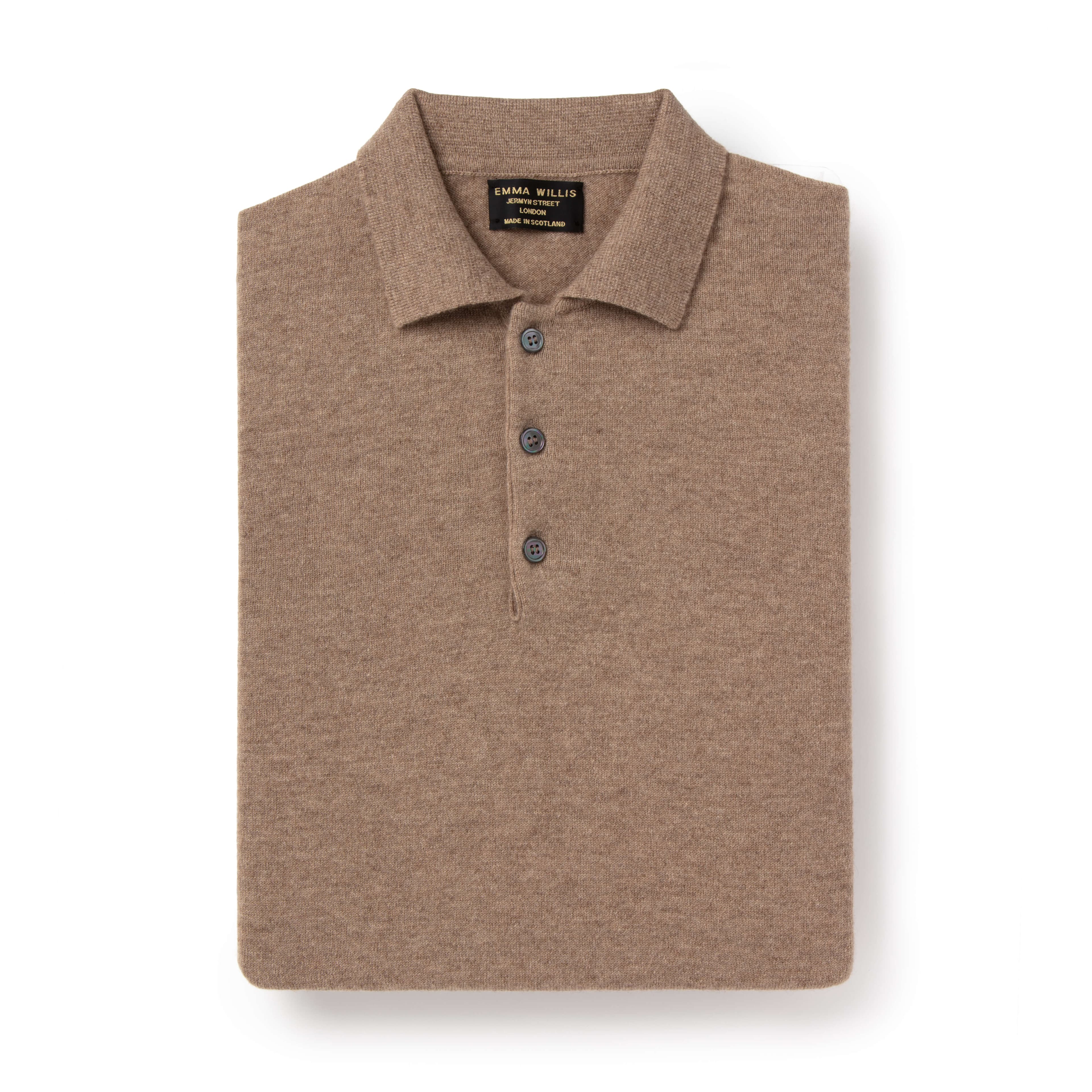 Mushroom Cashmere Polo