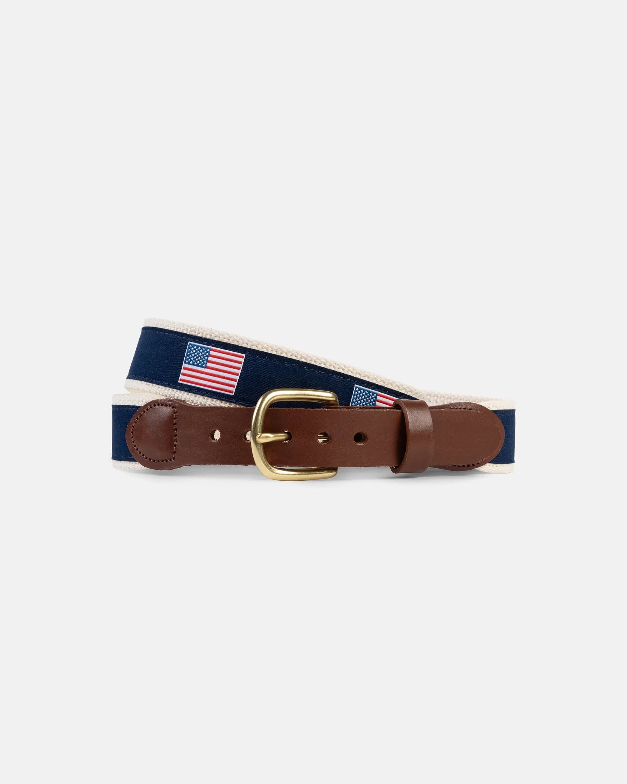 American Flags Motif Belt