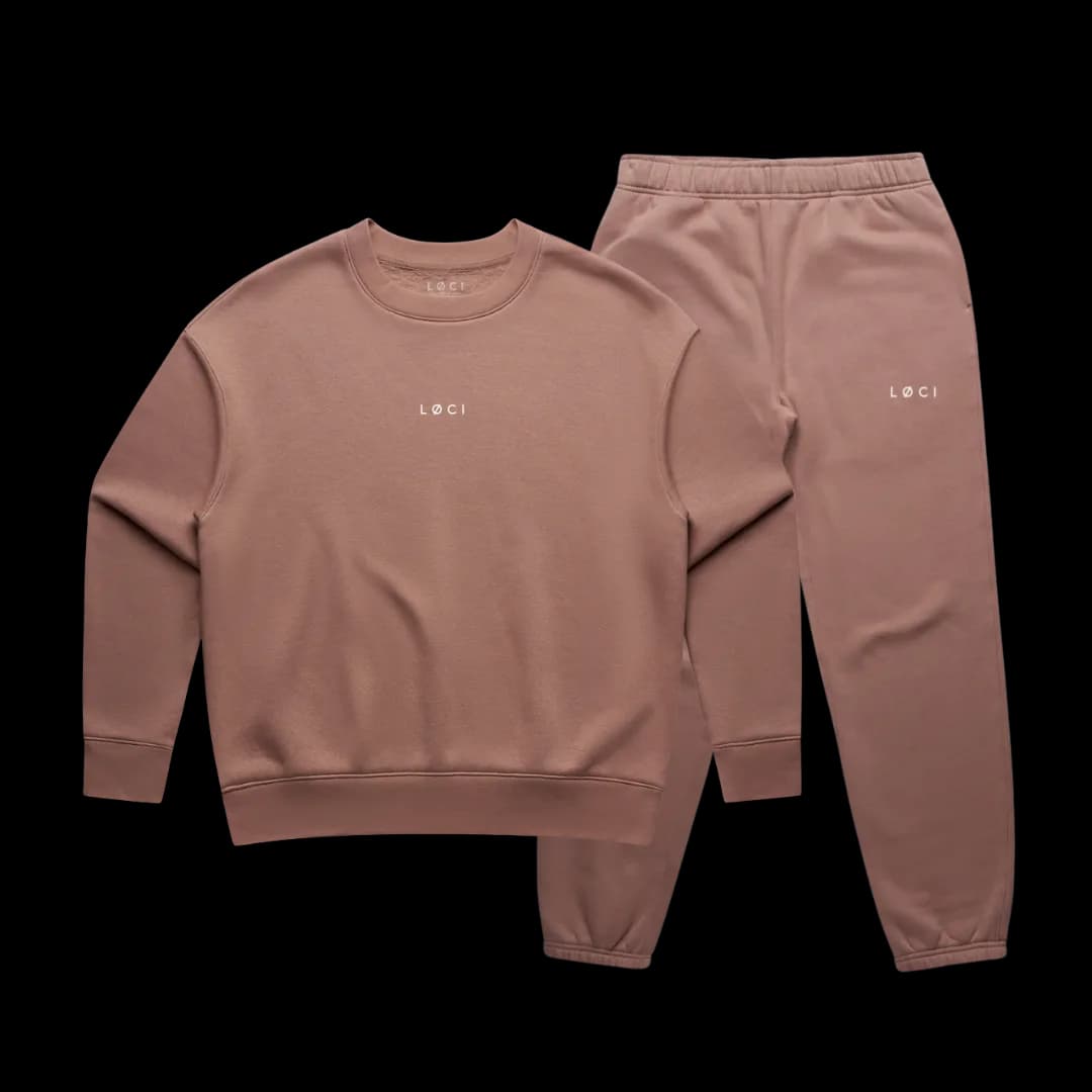 WOMEN'S SWEAT SET - HAZY PINK
