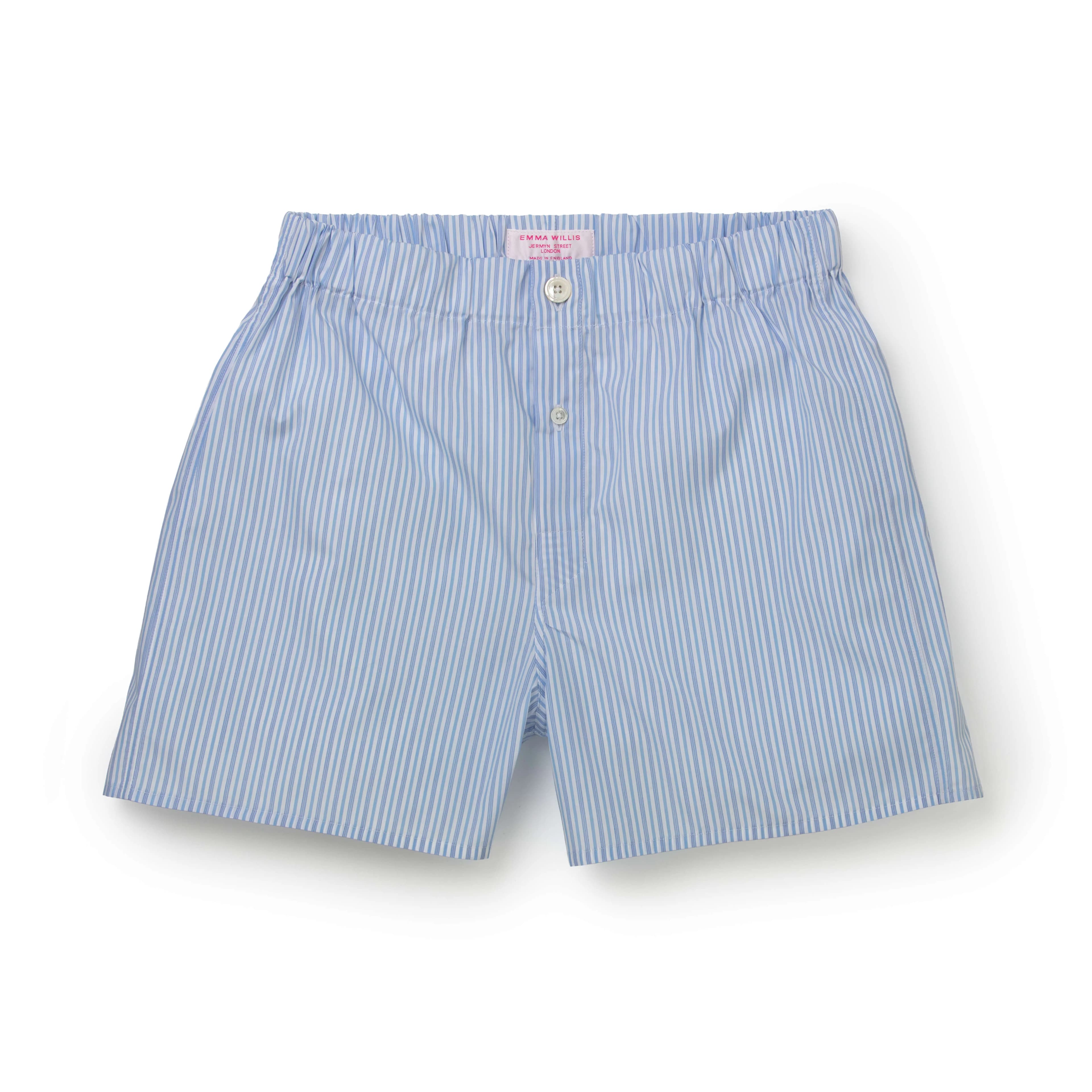 Triple Navy/Blue Stripe Slim Fit Boxer Shorts