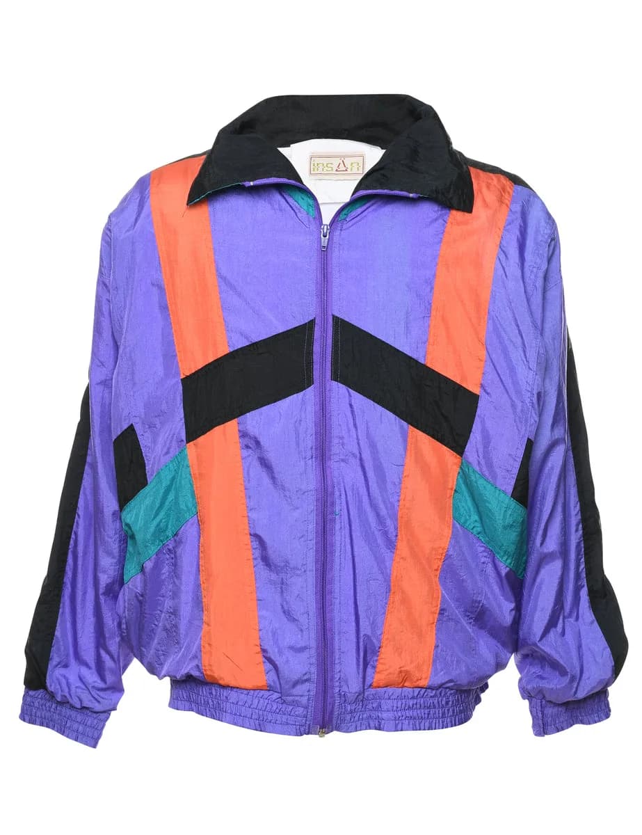 Vintage 1990s Multi-Colour Contrast Panel Nylon Jacket - XL