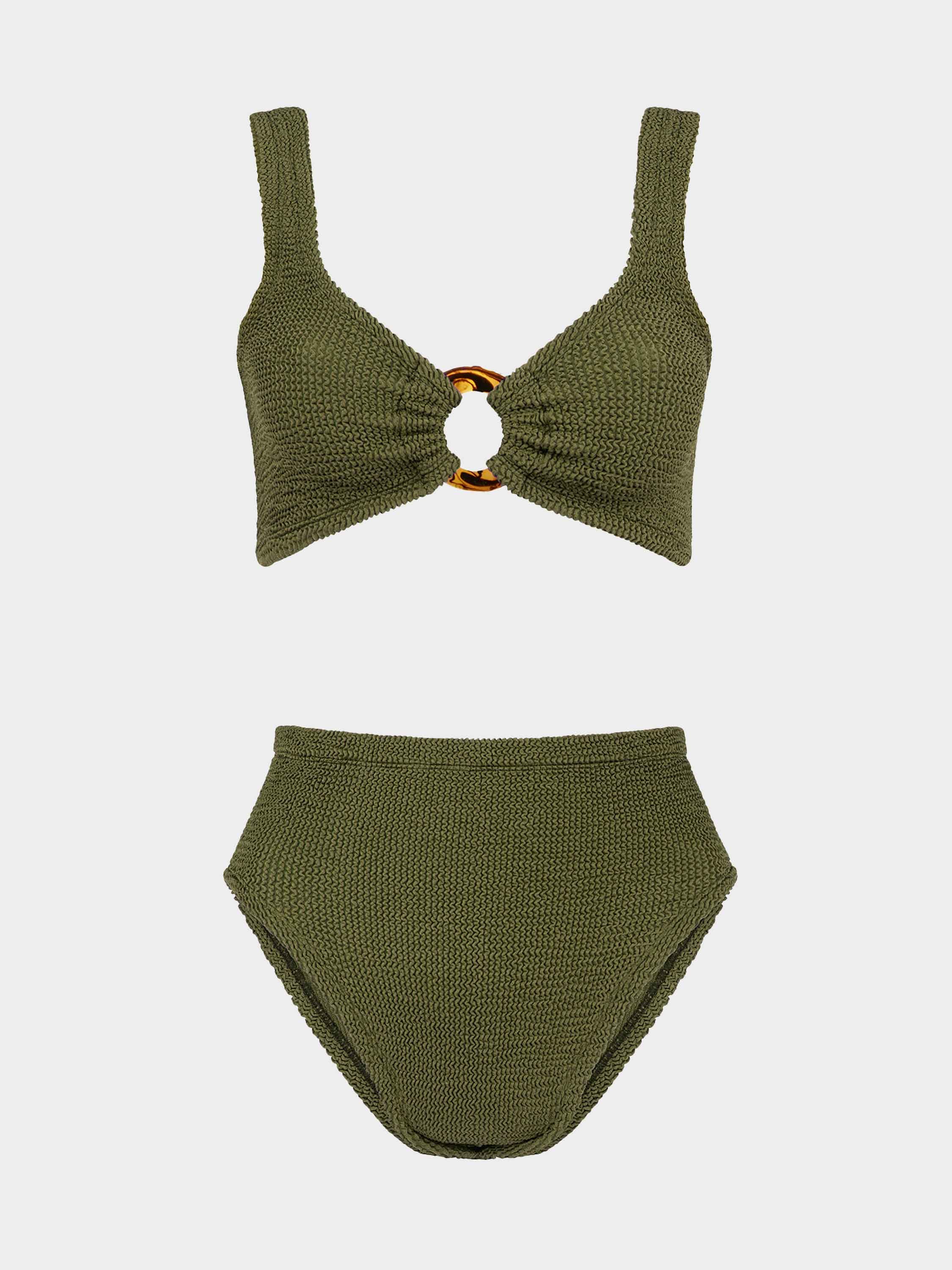 Nadine Bikini - Metallic Moss