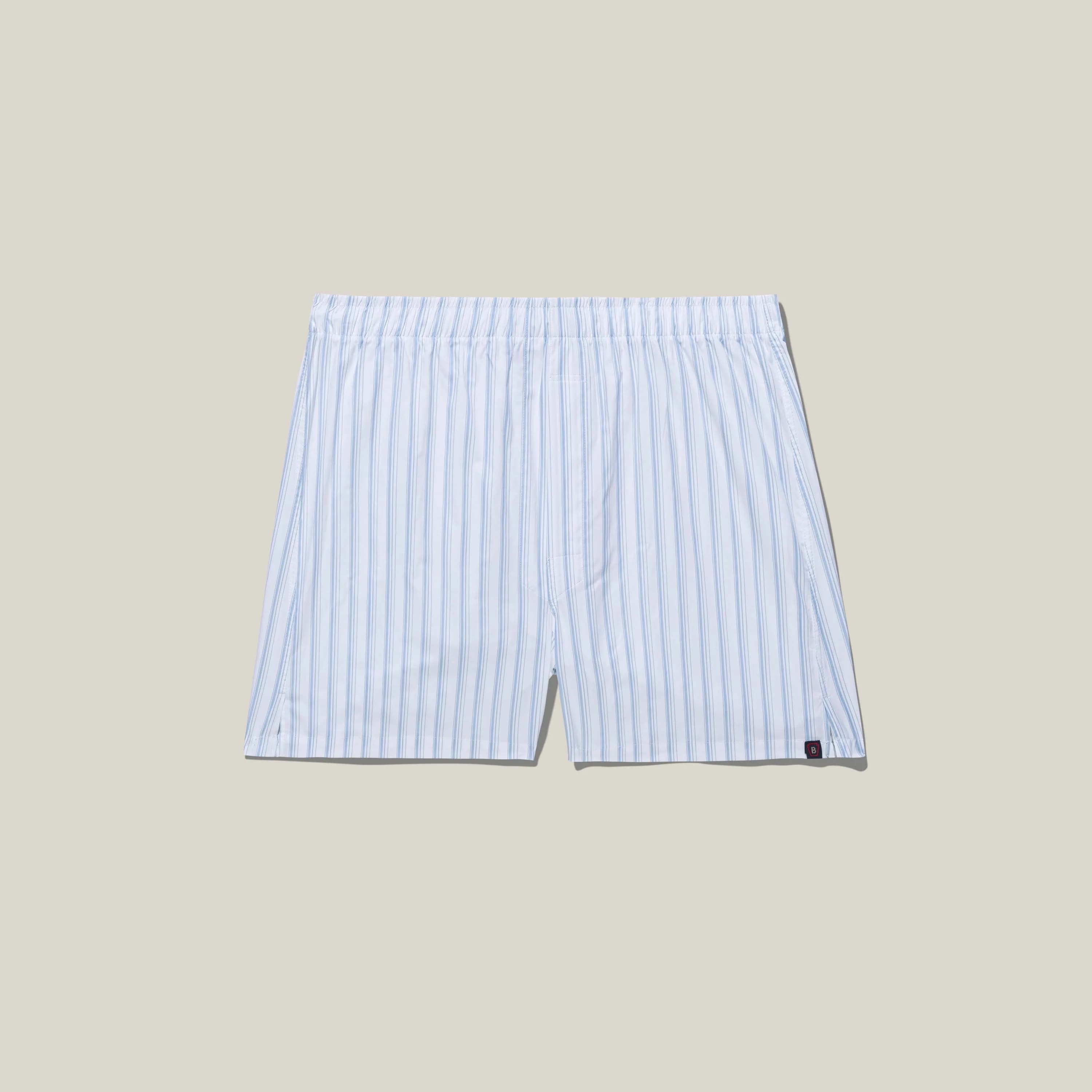 Classic Fit Boxer Light Blue Regimental Stripe