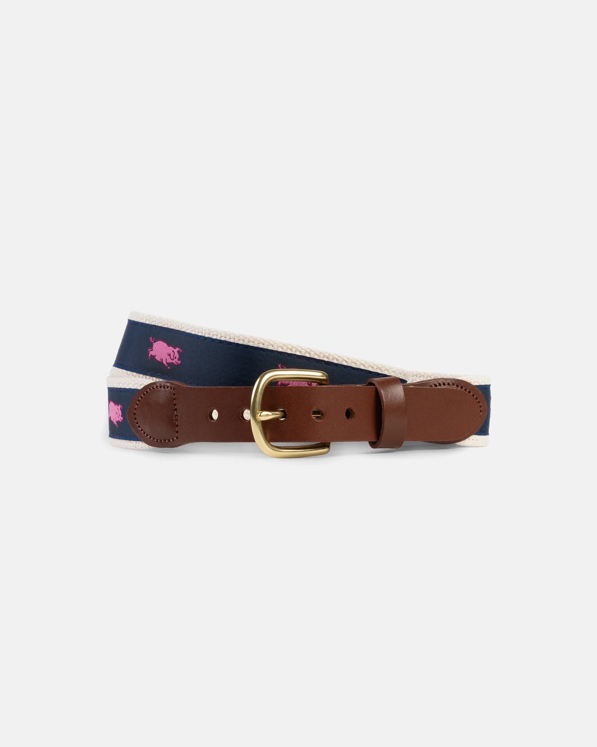 Running Pigs Motif Belt