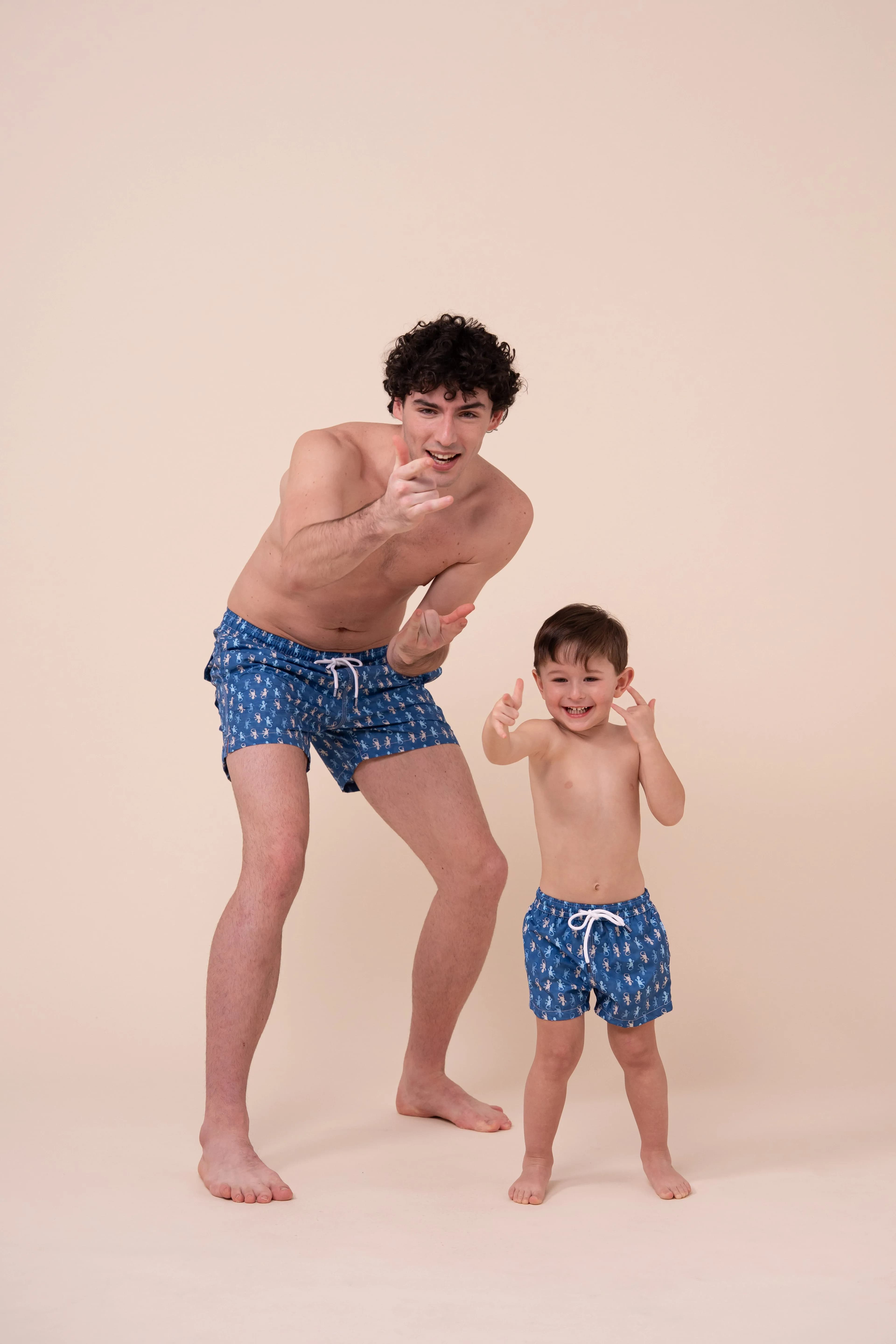 Madeira Kid Swim Trunks - Gecko Pattern