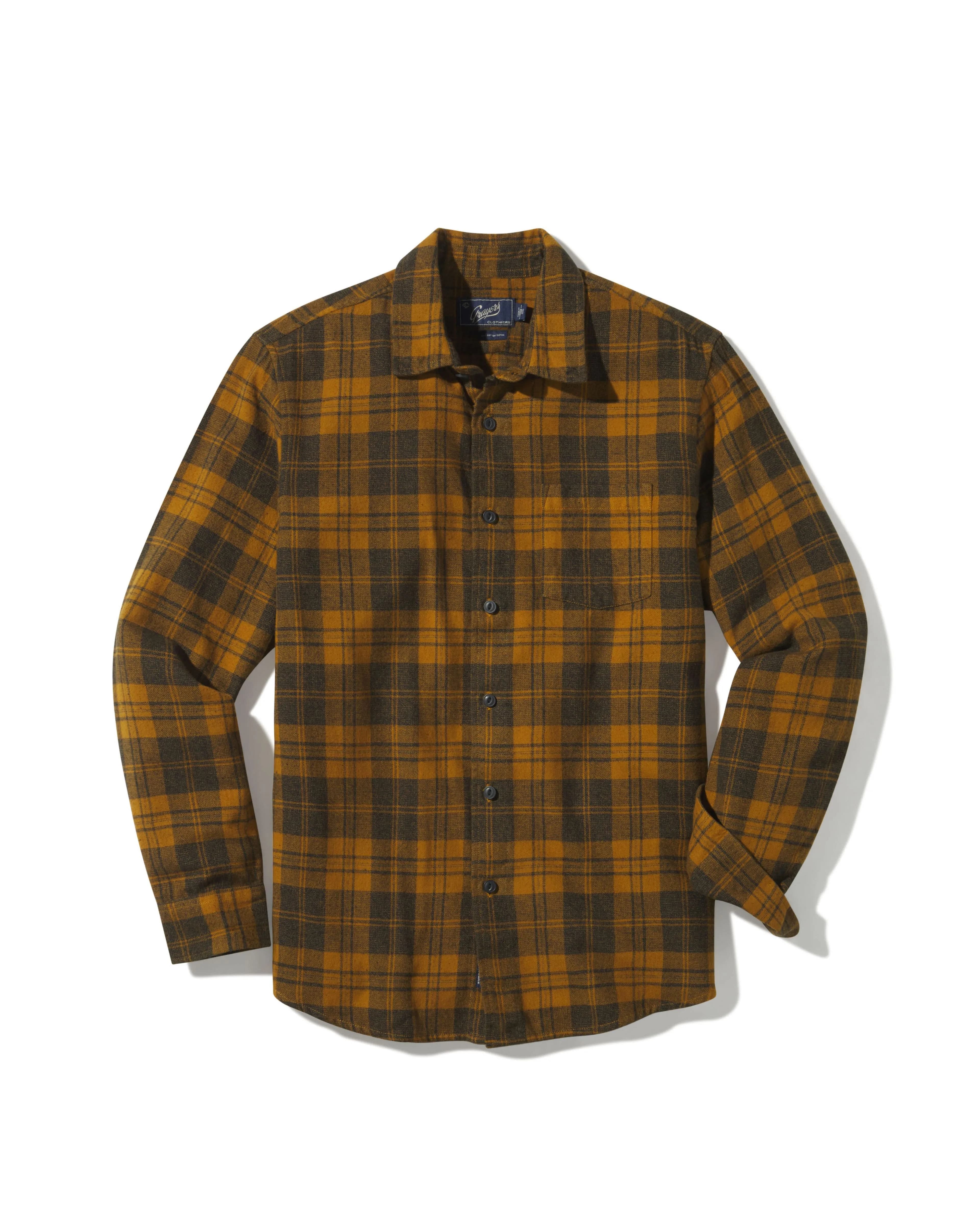 Lightweight Grindle Twill Shirt - Mustard Navy*
