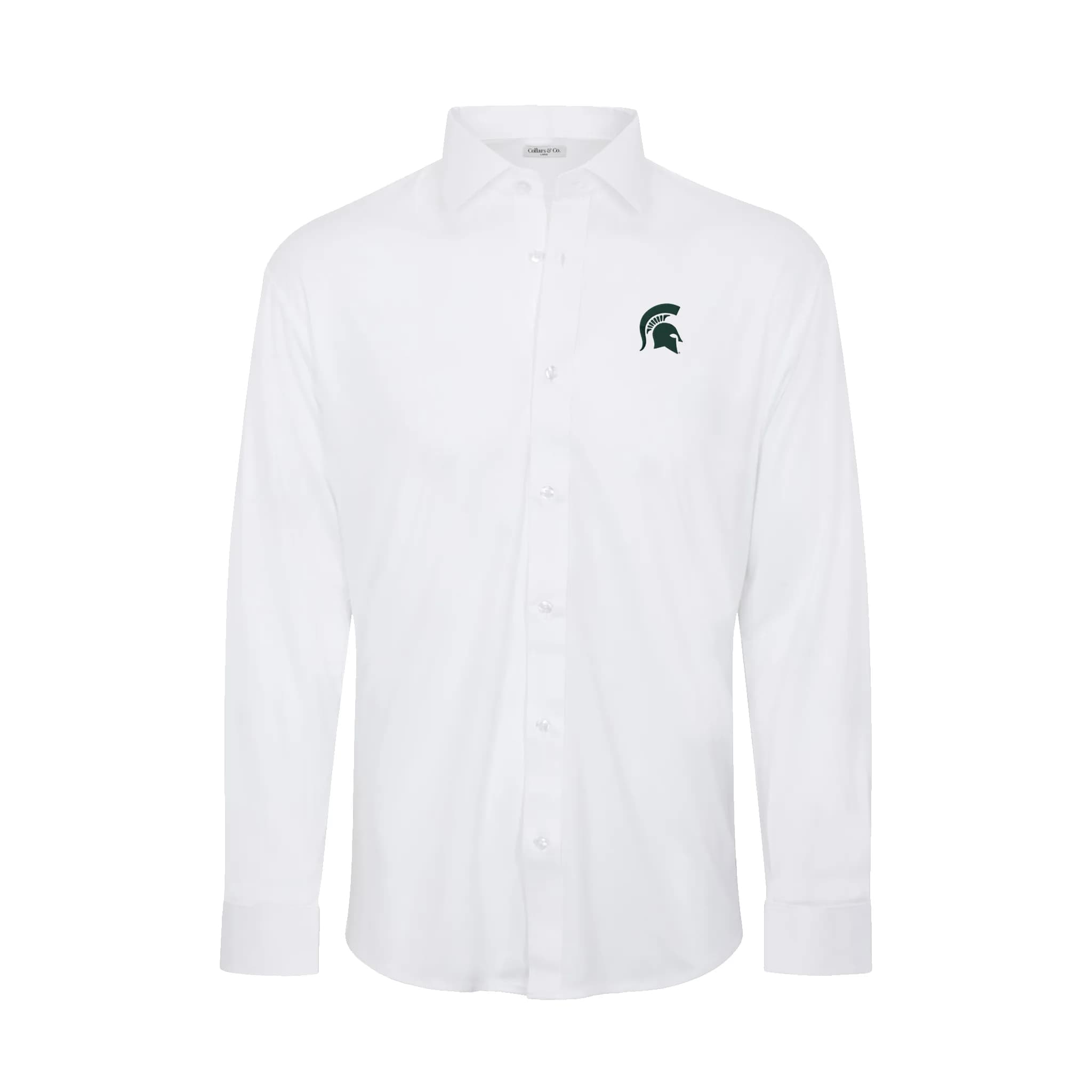 Michigan State Quattro Flex Dress Shirt with Semi-Spread Collar