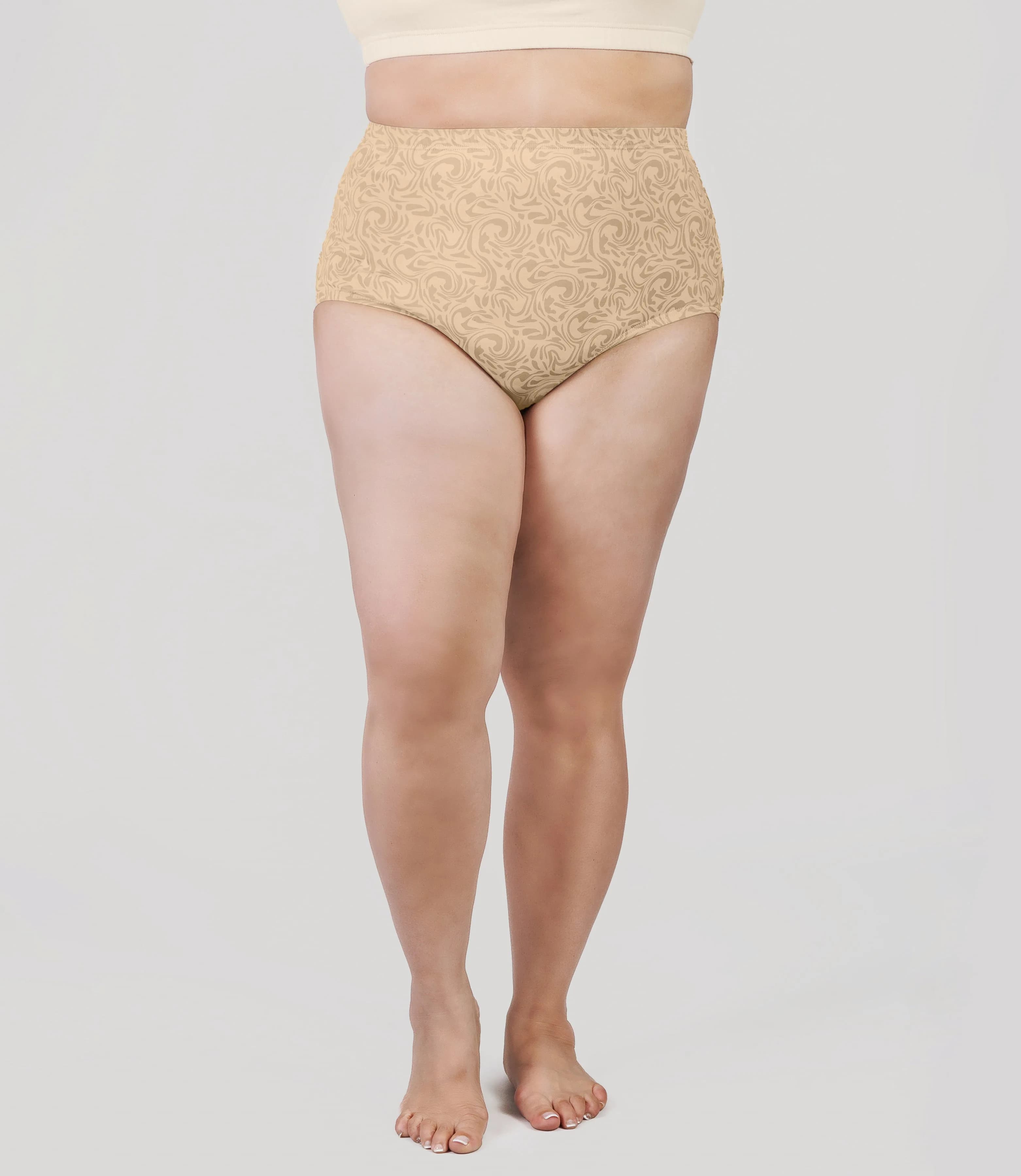 Junowear Hush Full Fit Briefs Ecru Swirl Print