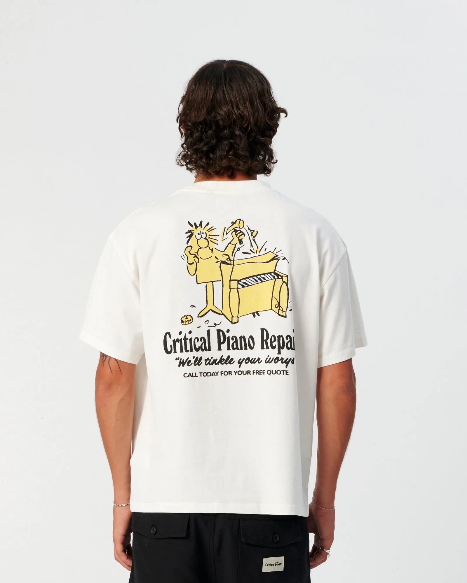 Piano Repairs Tee - Vintage White