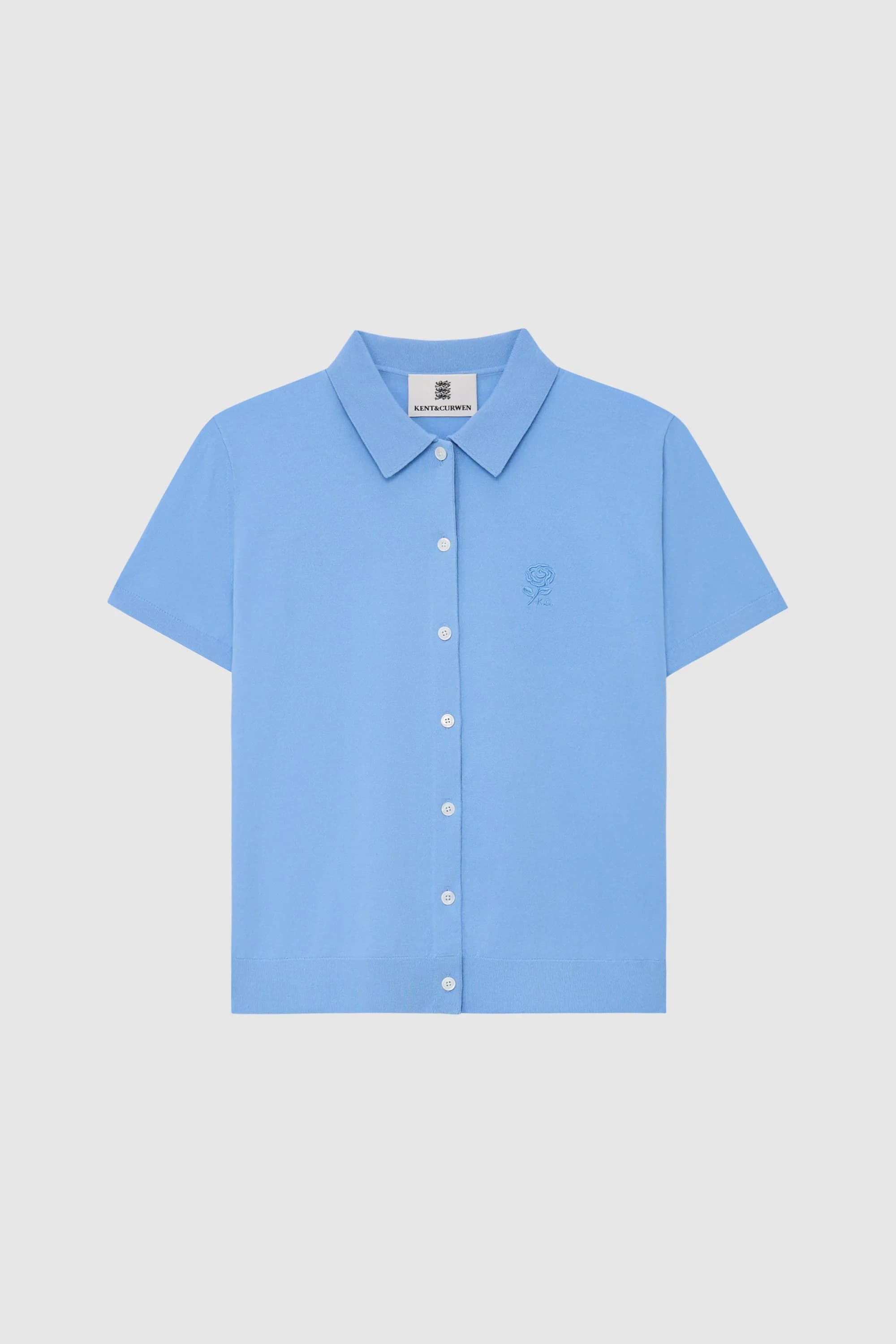 Embroidered Rose Knitted Shirt