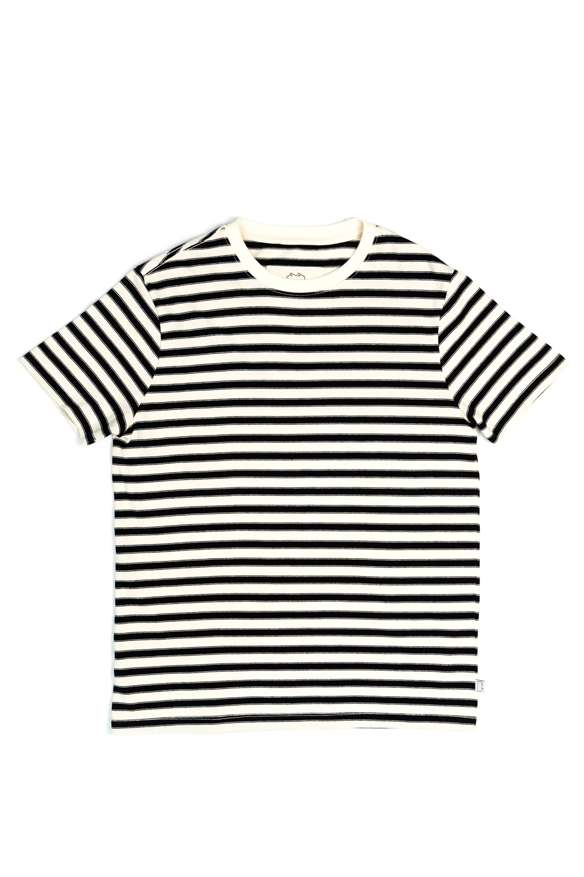 Sw10 Breton Striped T-shirt Ecru / Black