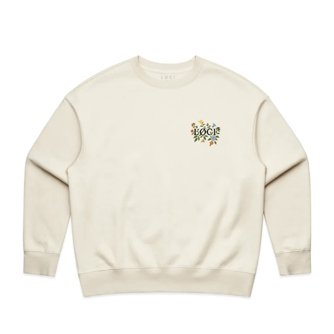 FLOWERS WOMEN'S SWEATER - ECRU