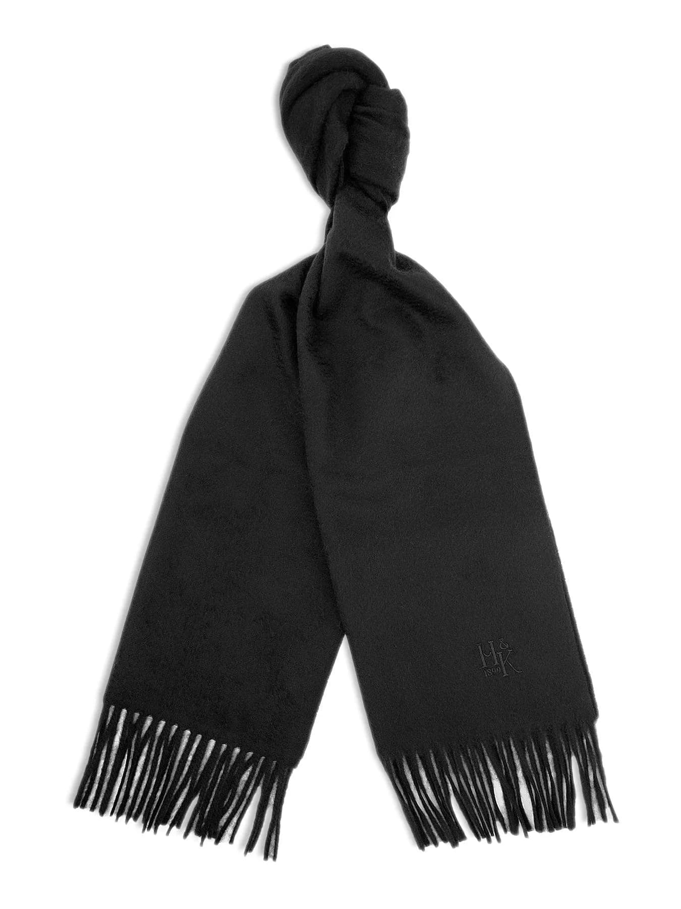 Plain Black Cashmere Scarf