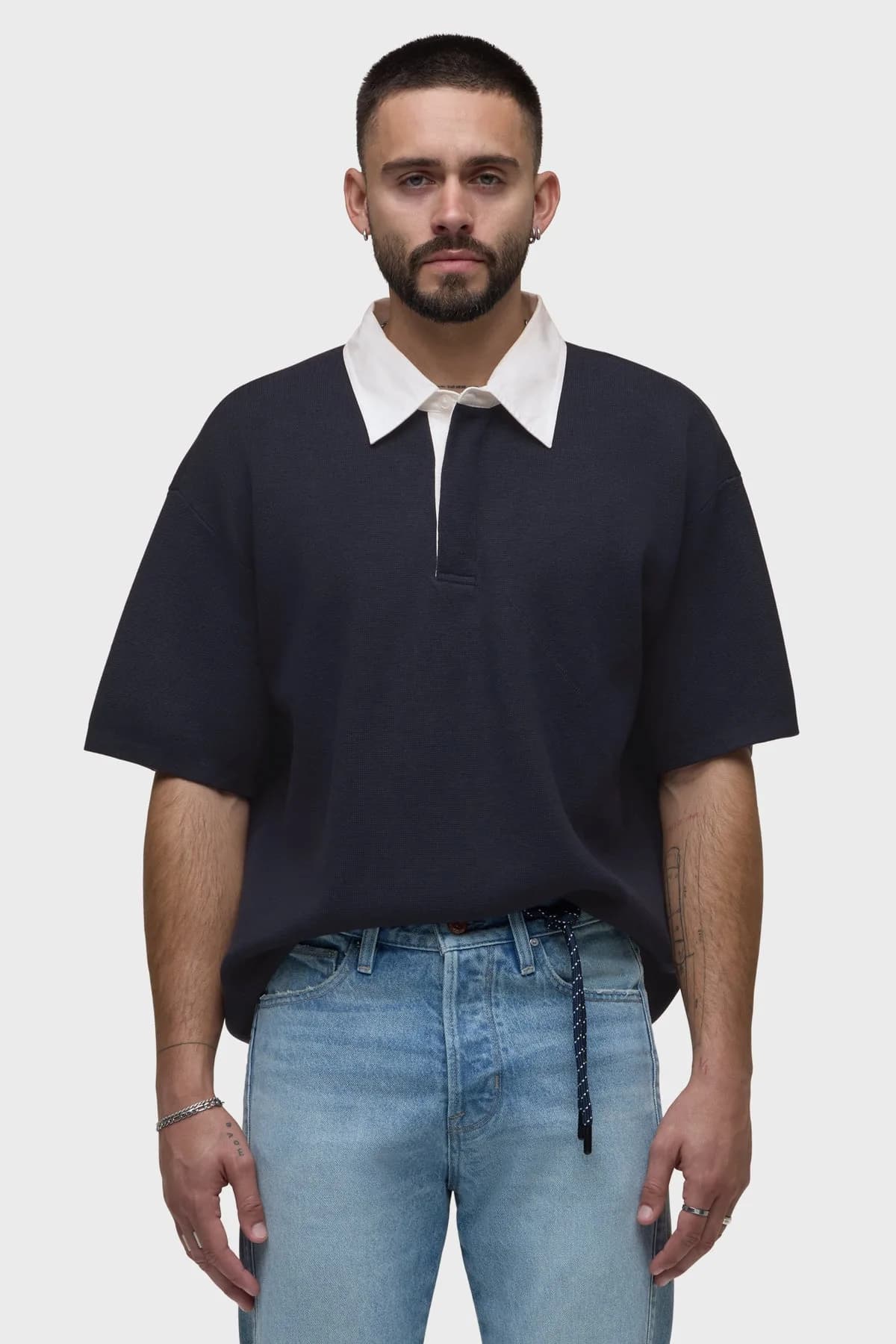 Contrast Collar Polo