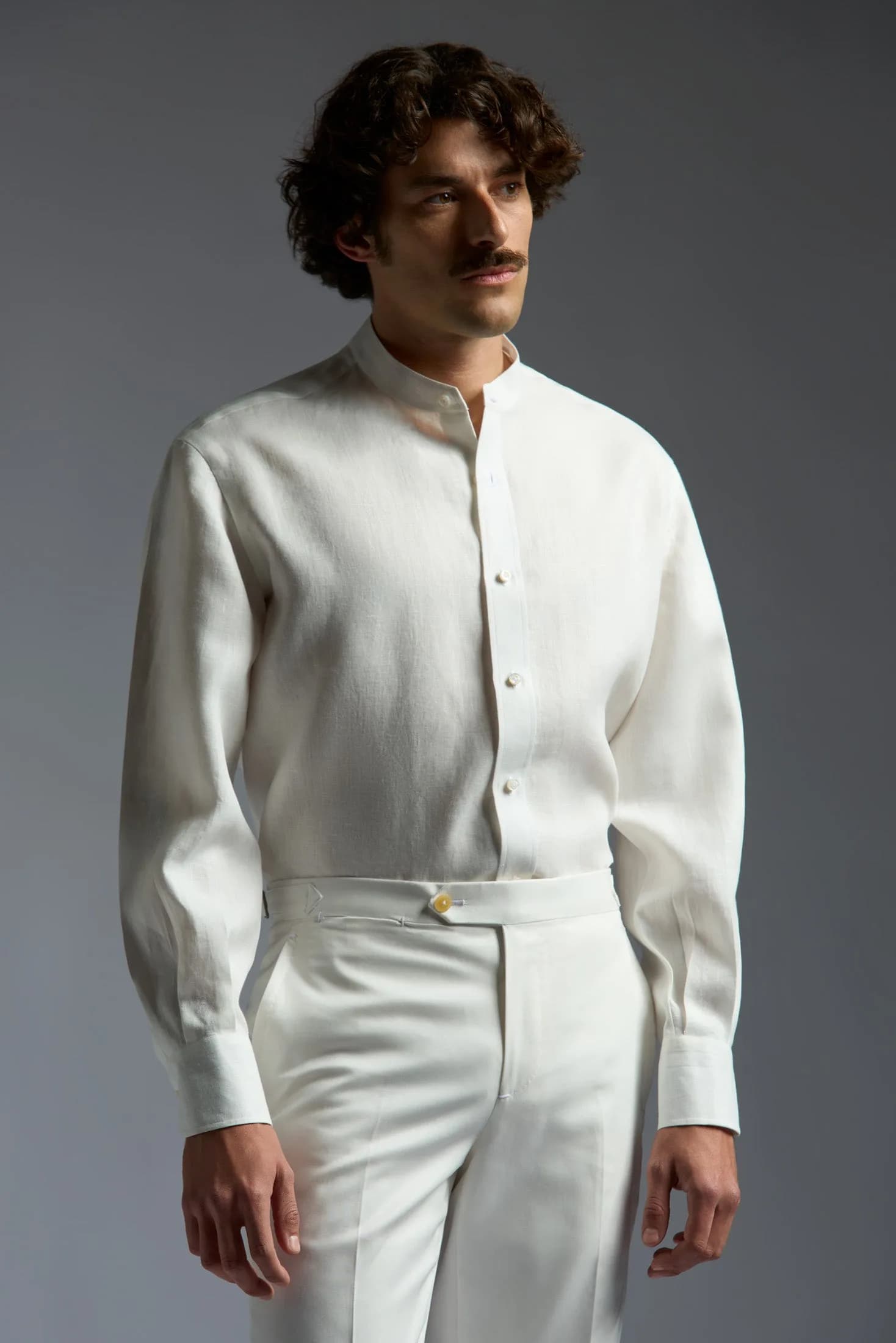 Band Collar Sport Shirt