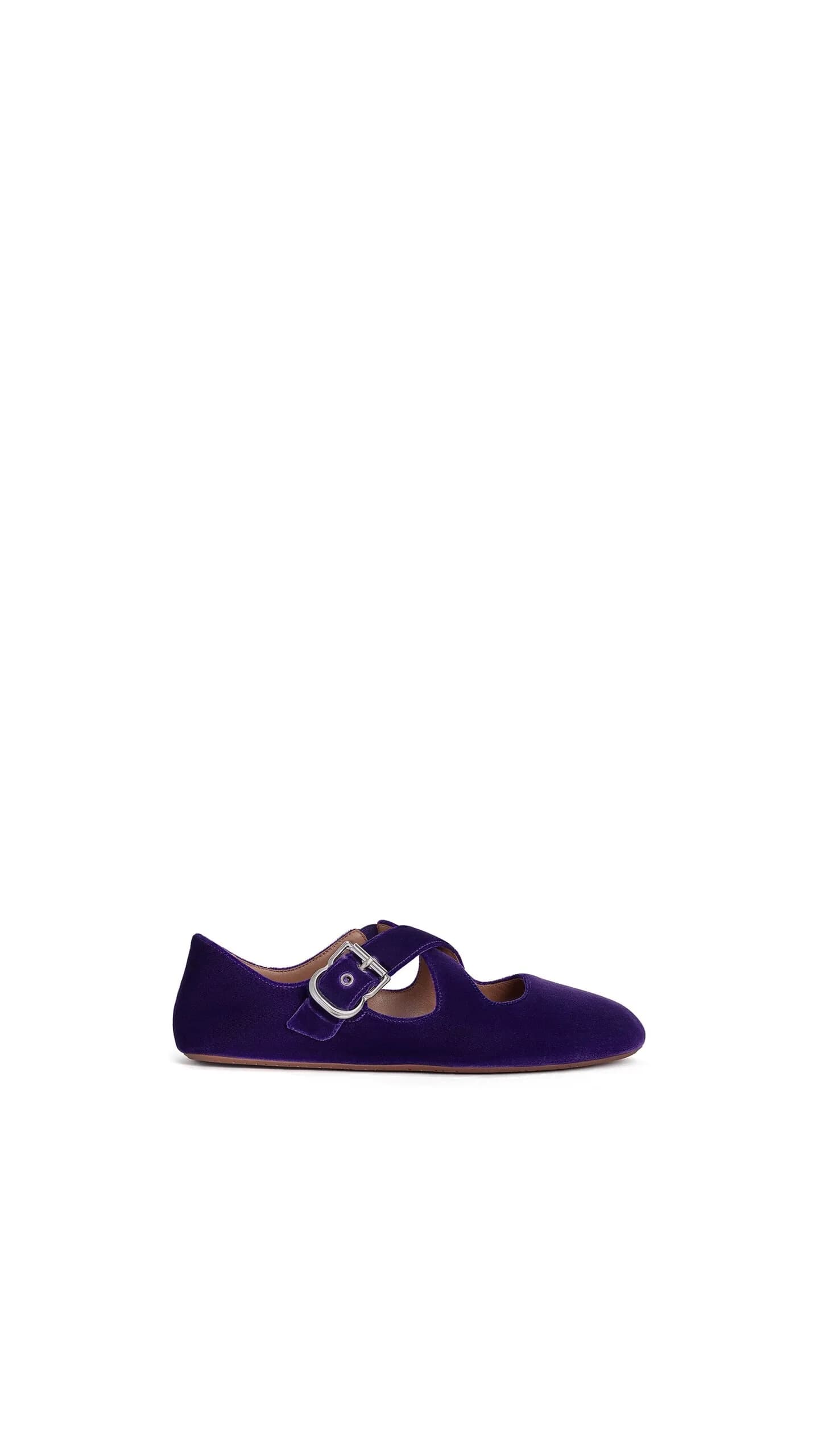 BALLERINES CRISS CROSS EN VELOURS