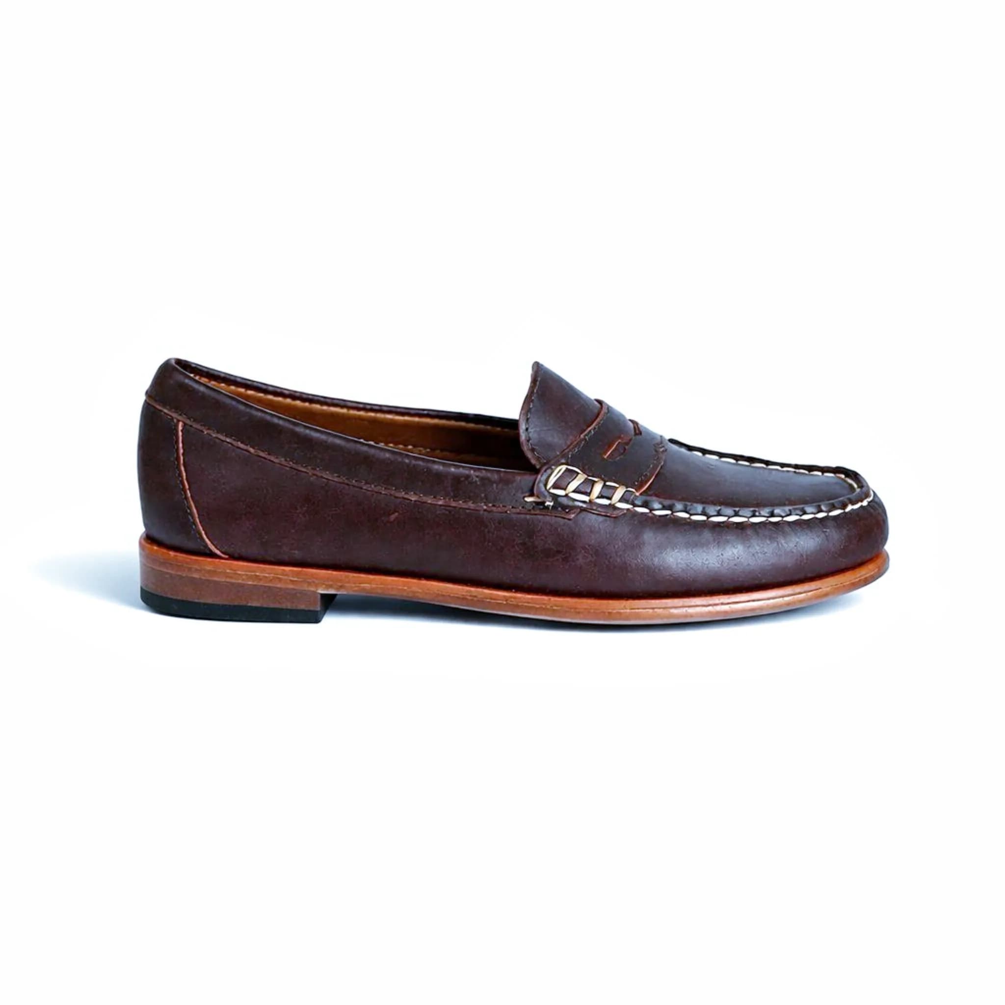 Women's Penny Loafer Leather: Brown