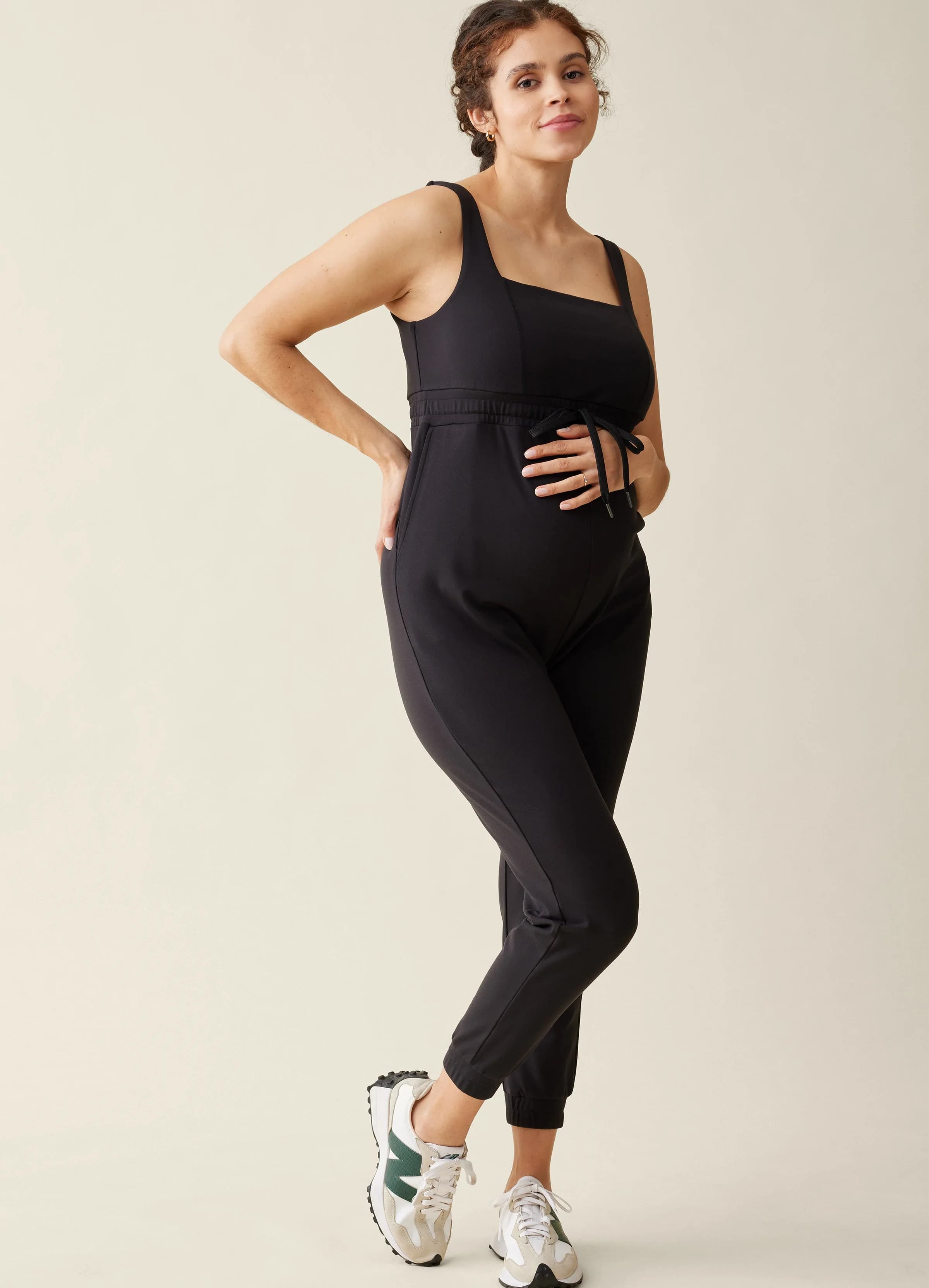 Buttery Soft Black Maternity Jumpsuit