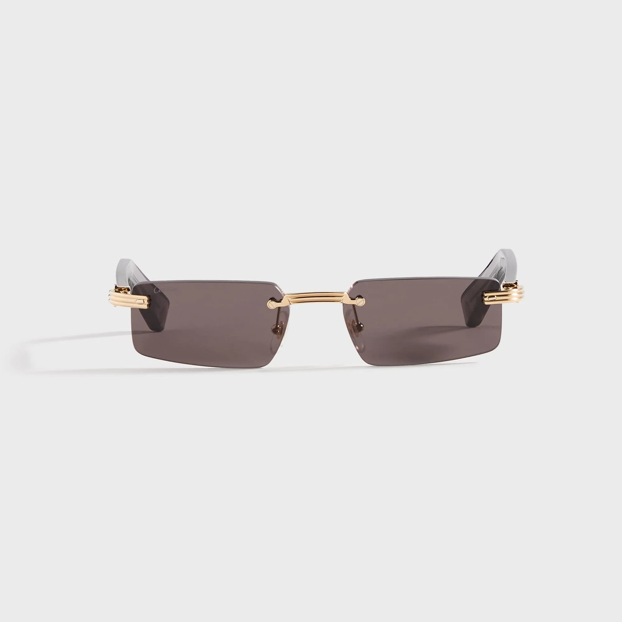 Rectangular Sunglasses - Black / Gold