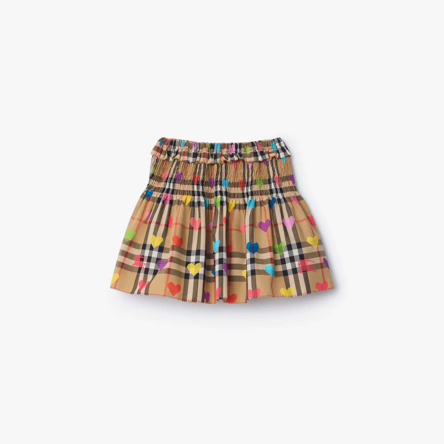 Heart Check Cotton Skirt