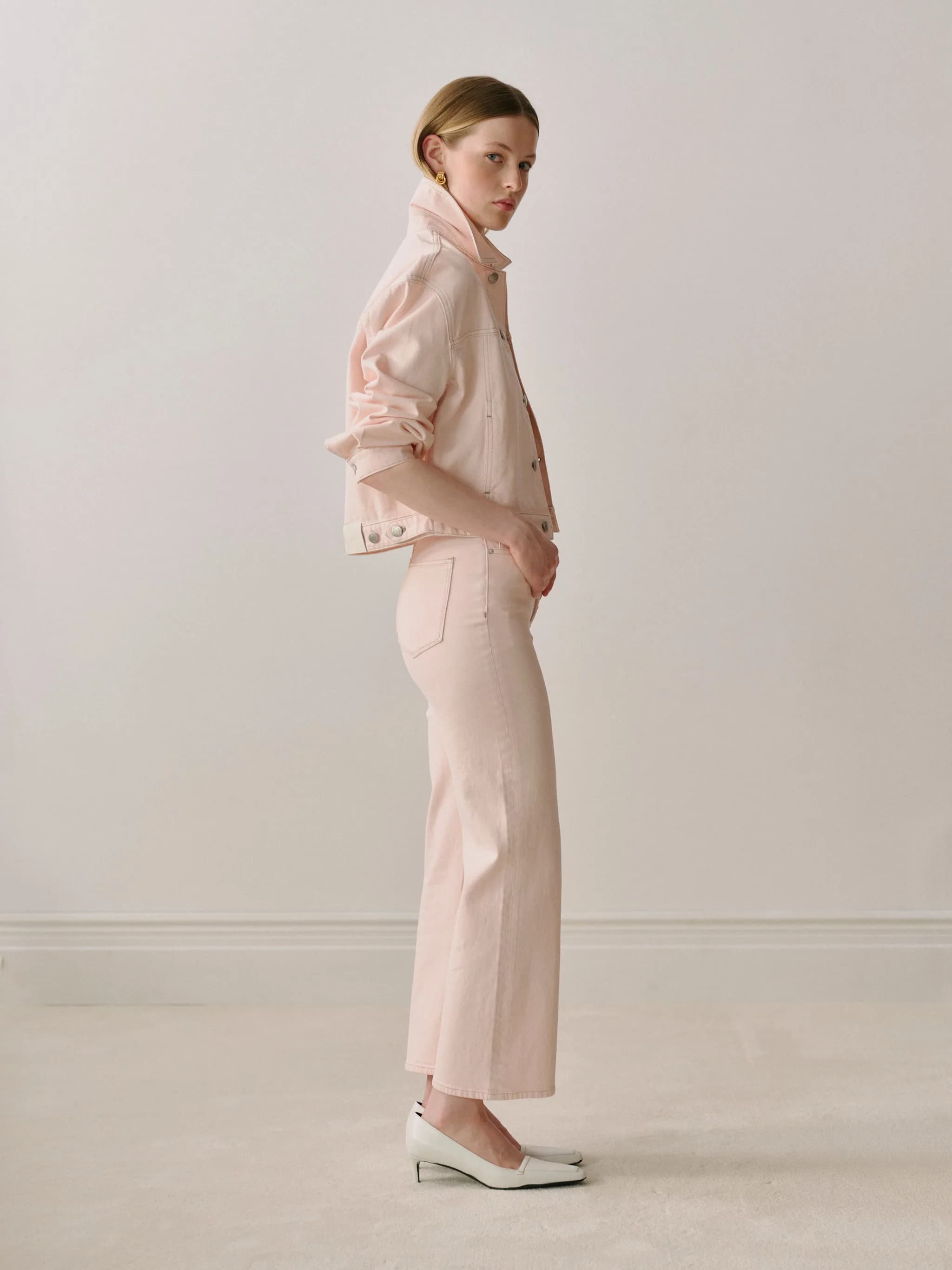 Karmine Refined Wide Leg High Rise 28" Jeans