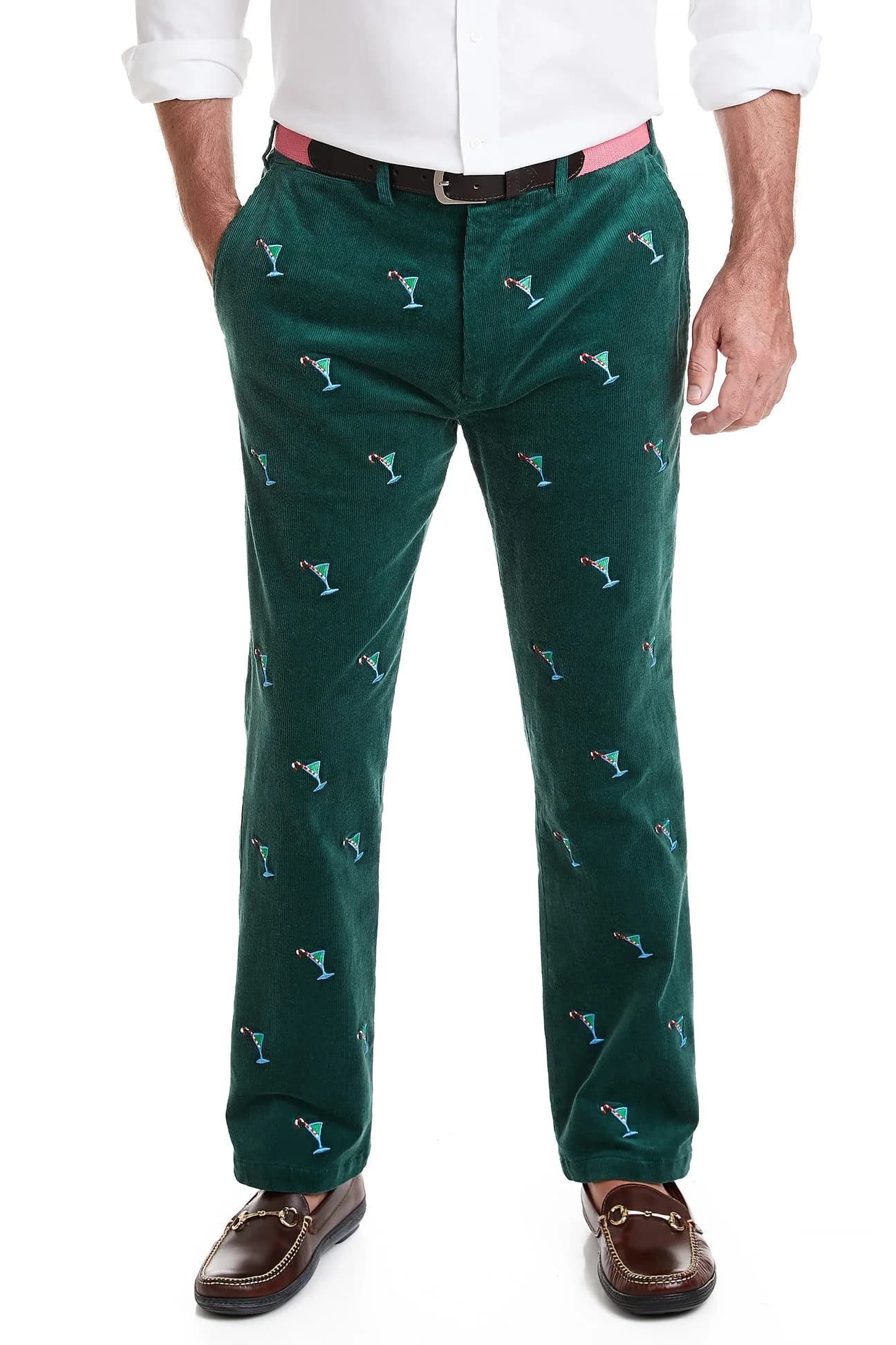 Beachcomber Corduroy Pant Hunter with Martini Candy Cane