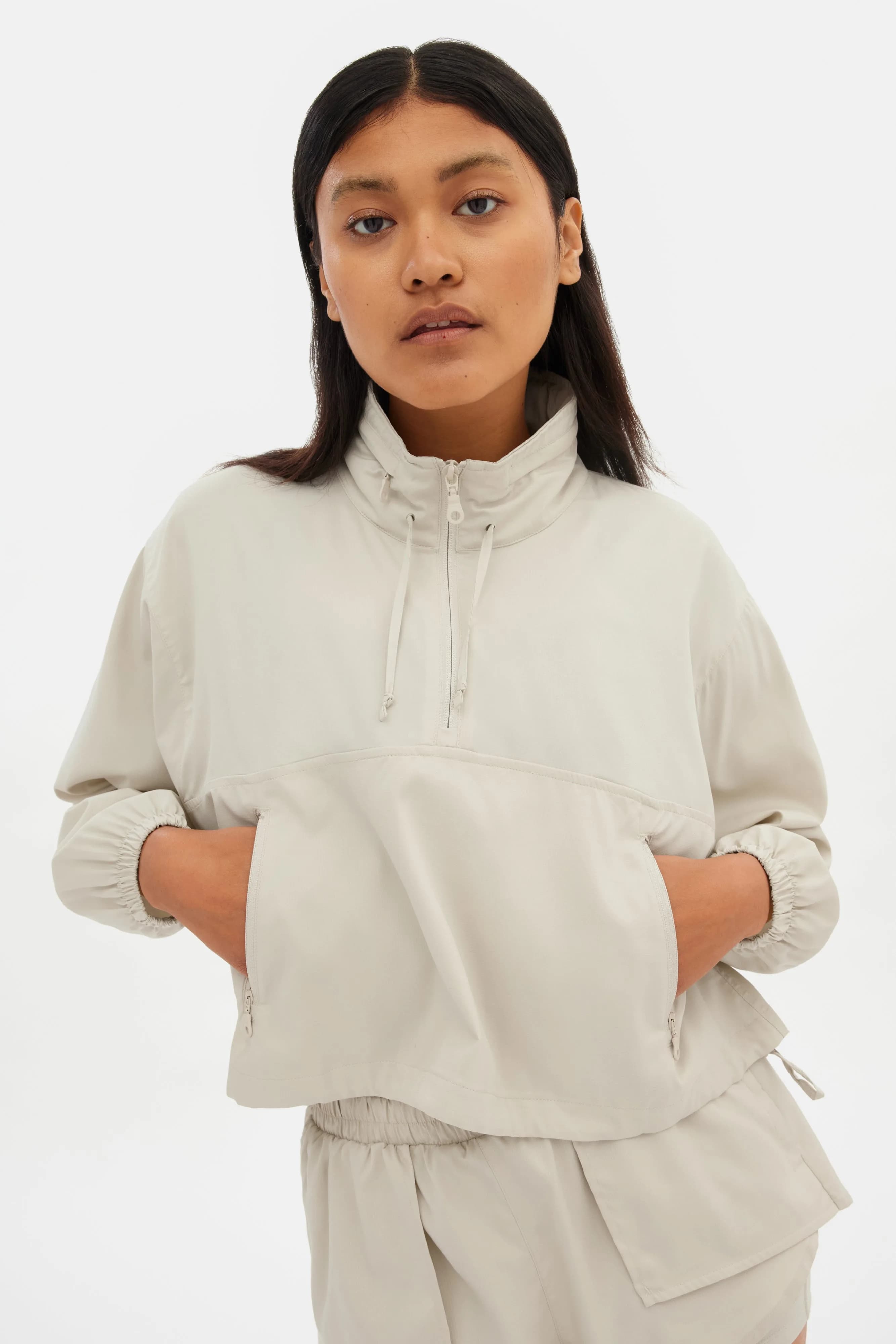 Marble Huddle Half-Zip Windbreaker
