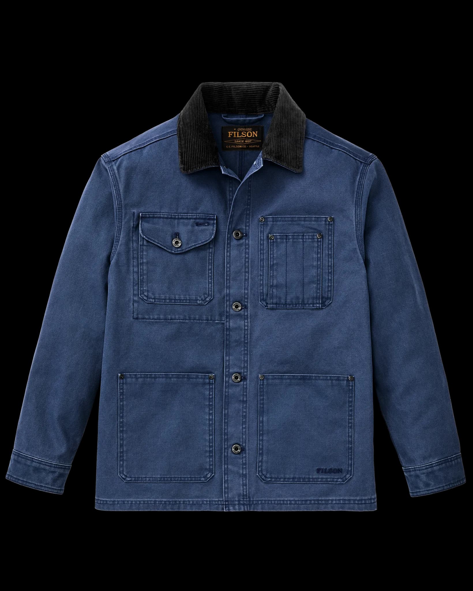 Rustic Canvas Barn Coat - Indigo