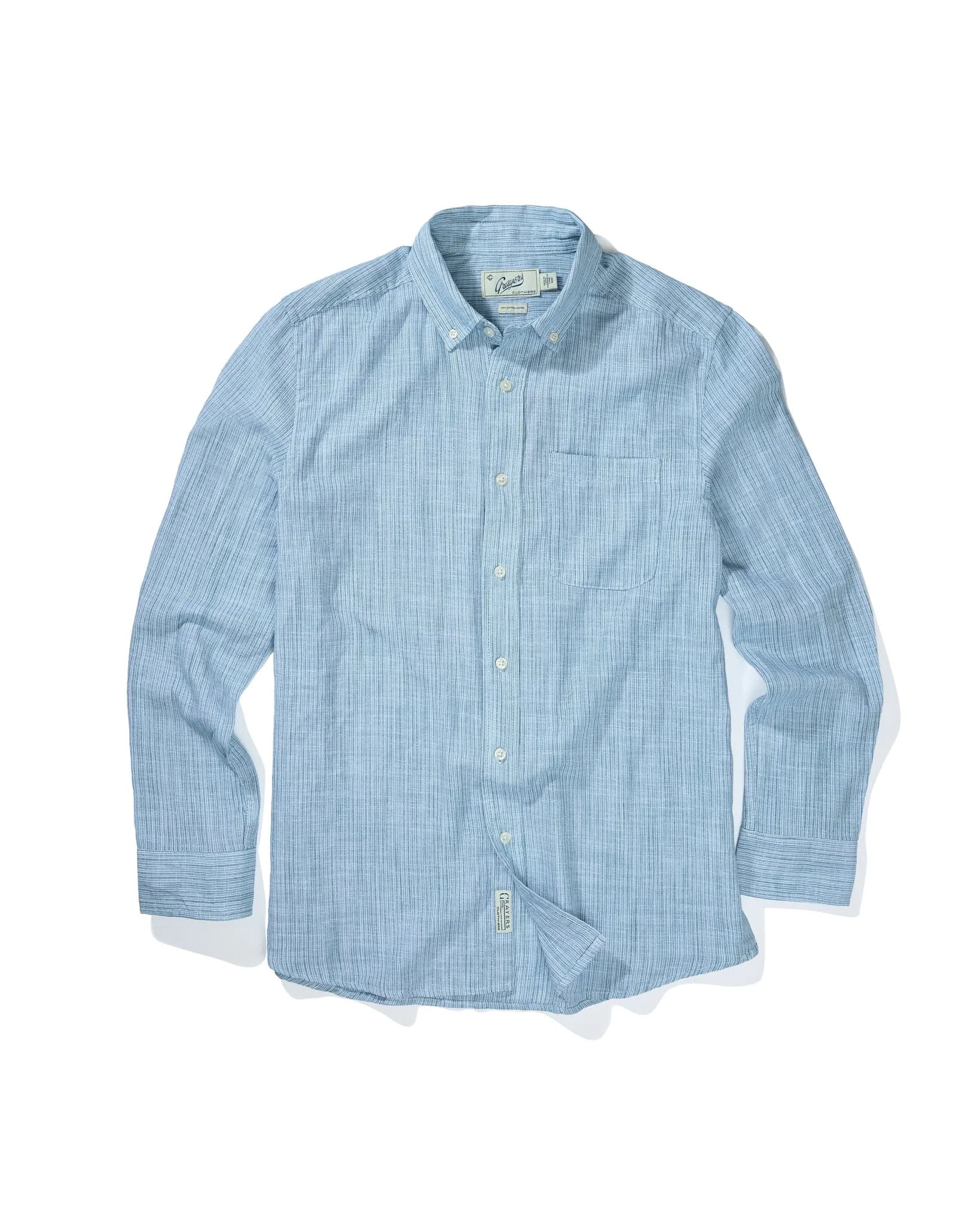 The Weaver's Stripe Shirt - Navy Cream