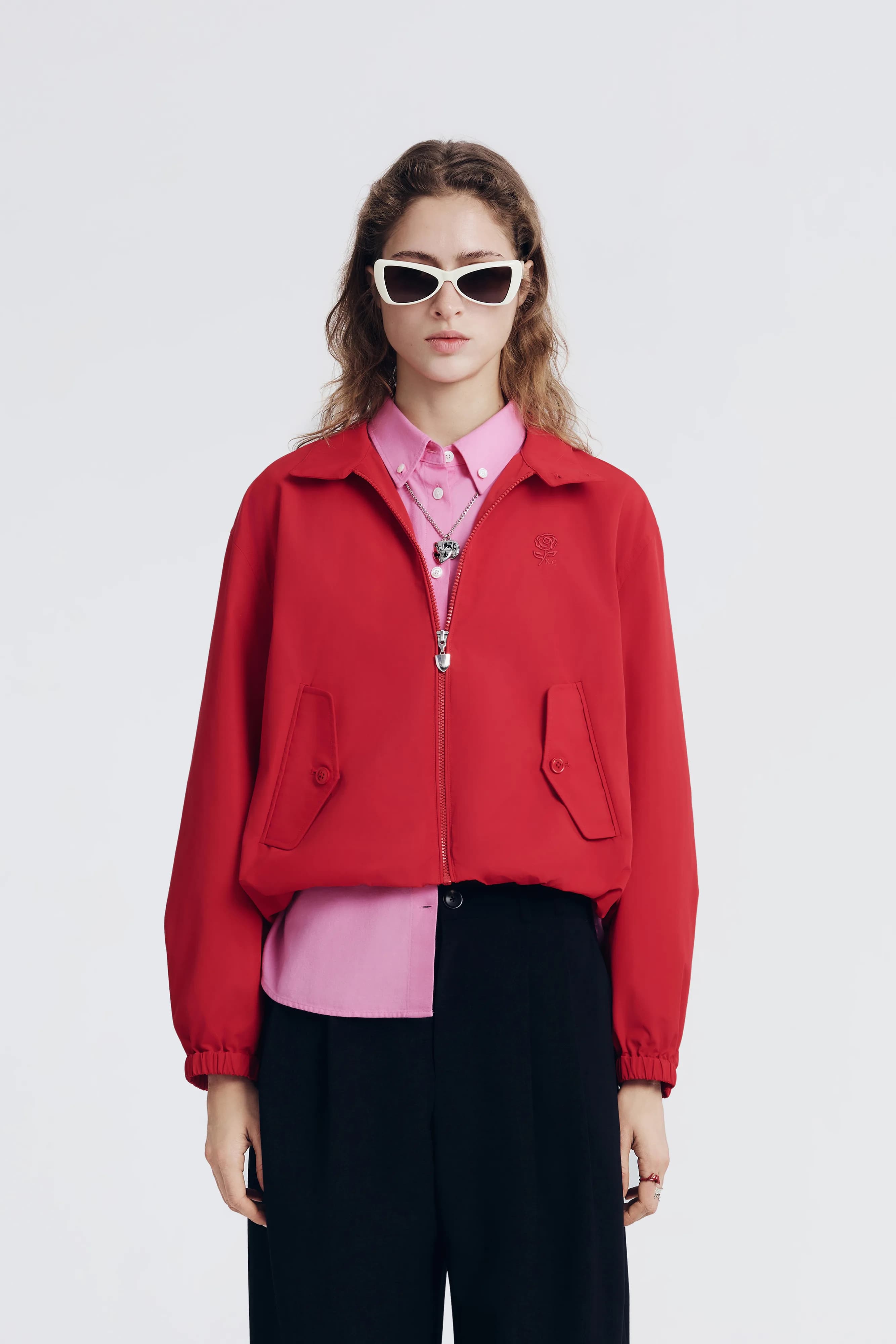 Embroidered Harrington Jacket