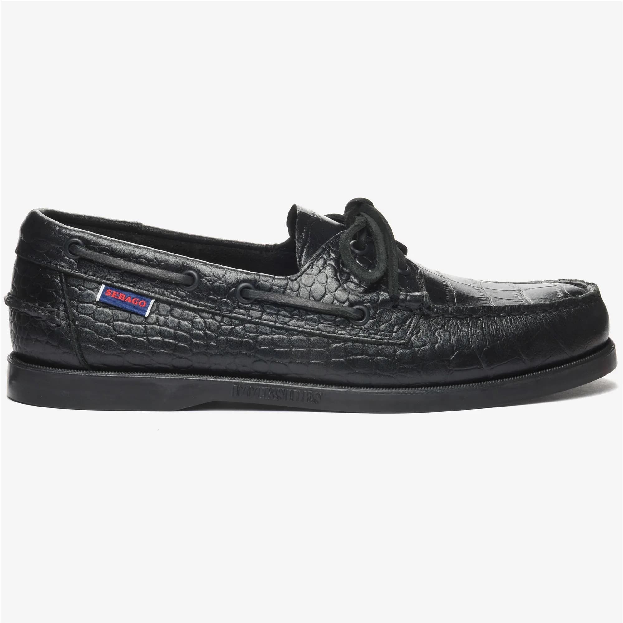 PORTLAND EXOTIC Docksides Mocassin - CROC BLACK
