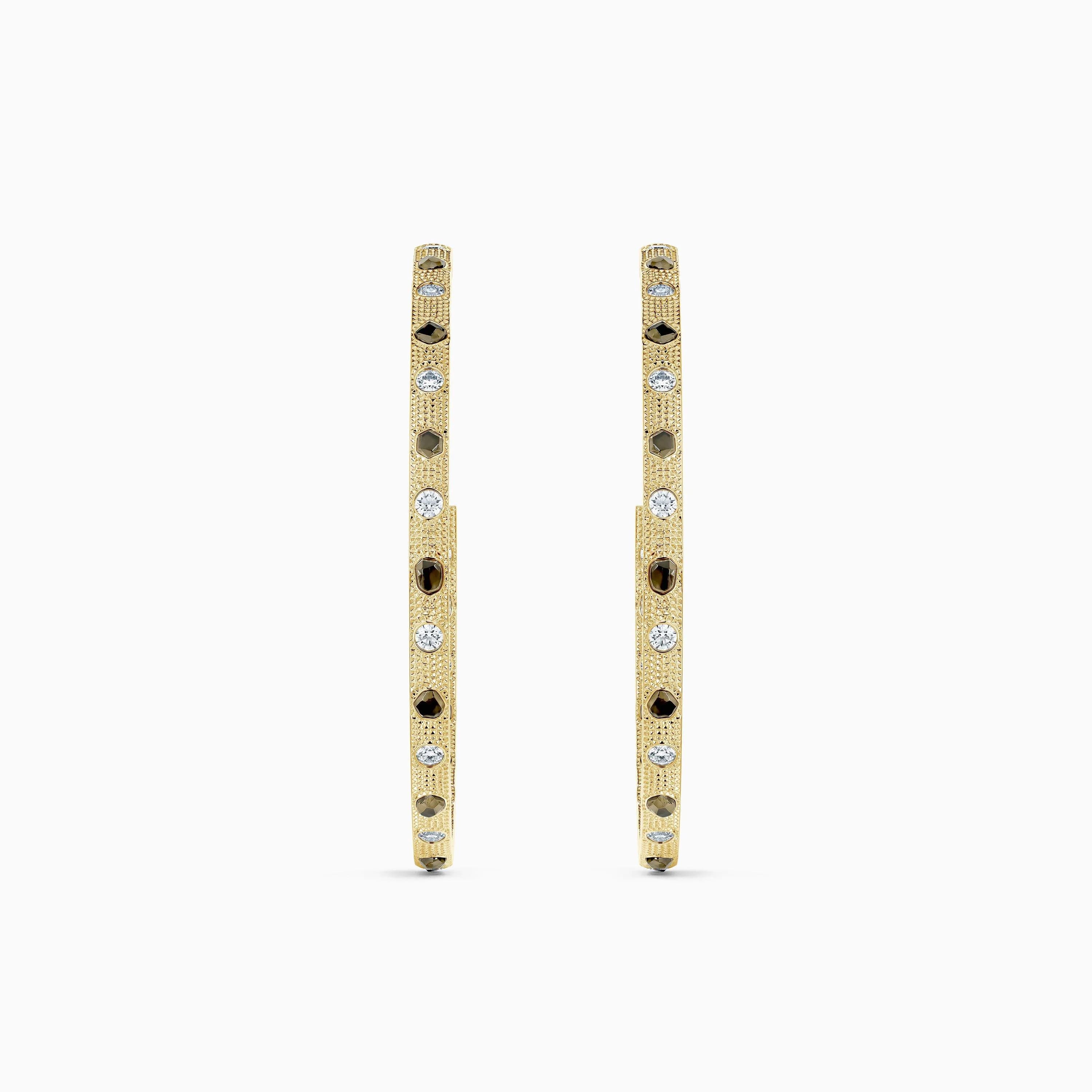 Talisman Hoop Earrings in Yellow Gold