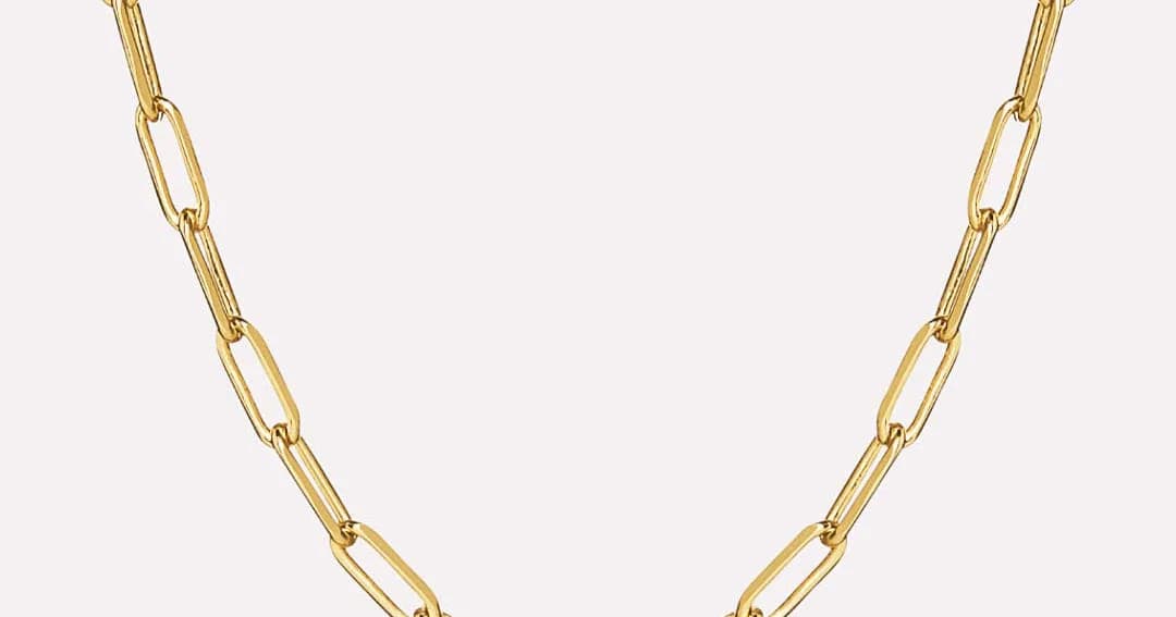 Link Chain Necklace Dipped in 14k Gold